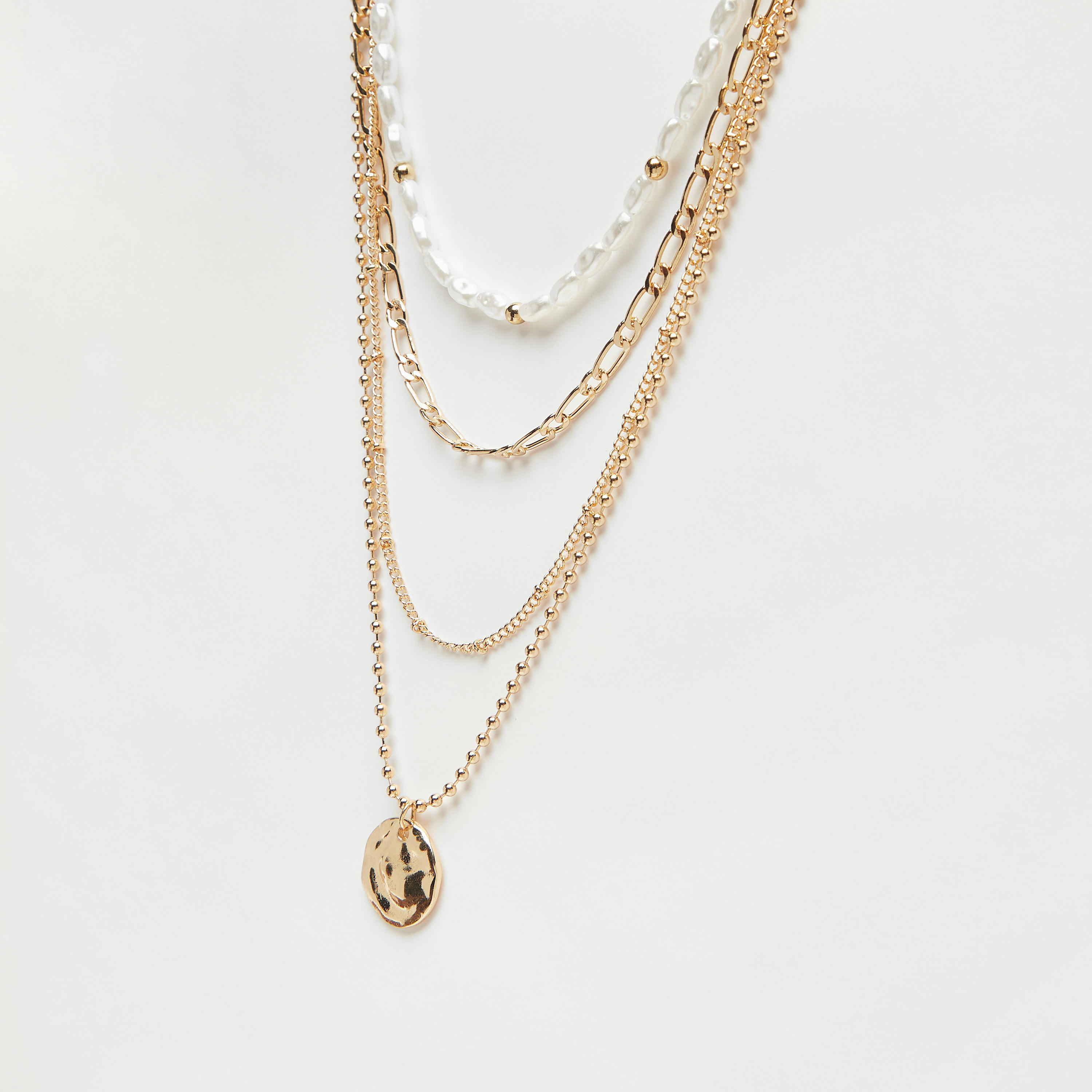 قلادة متعددة الطبقات بدلاية مزينة ومشبك إغلاق من جلو-women-watchesandjewellery-jewellery-necklacesandpendants-image-2