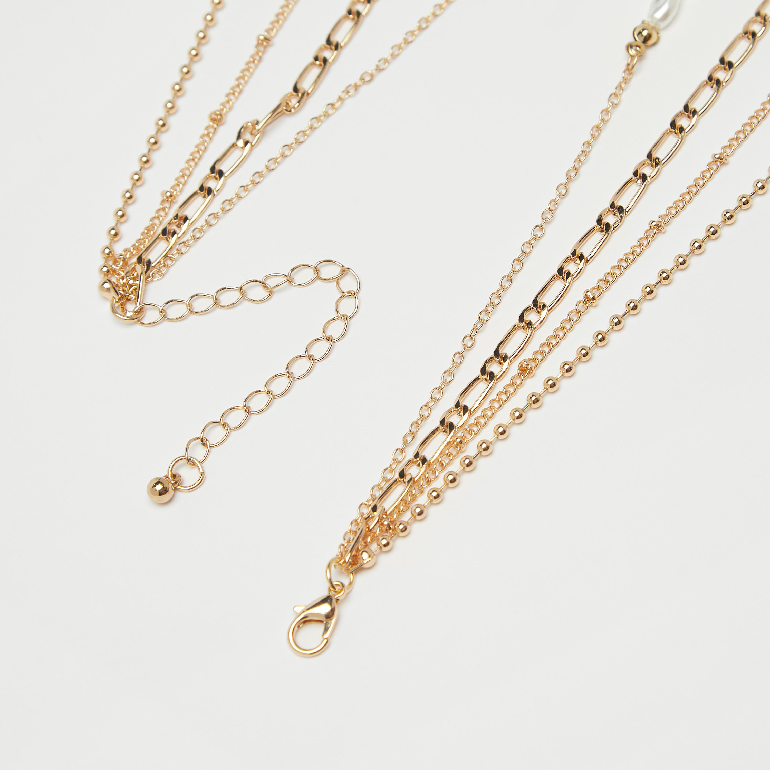قلادة متعددة الطبقات بدلاية مزينة ومشبك إغلاق من جلو-women-watchesandjewellery-jewellery-necklacesandpendants-image-3