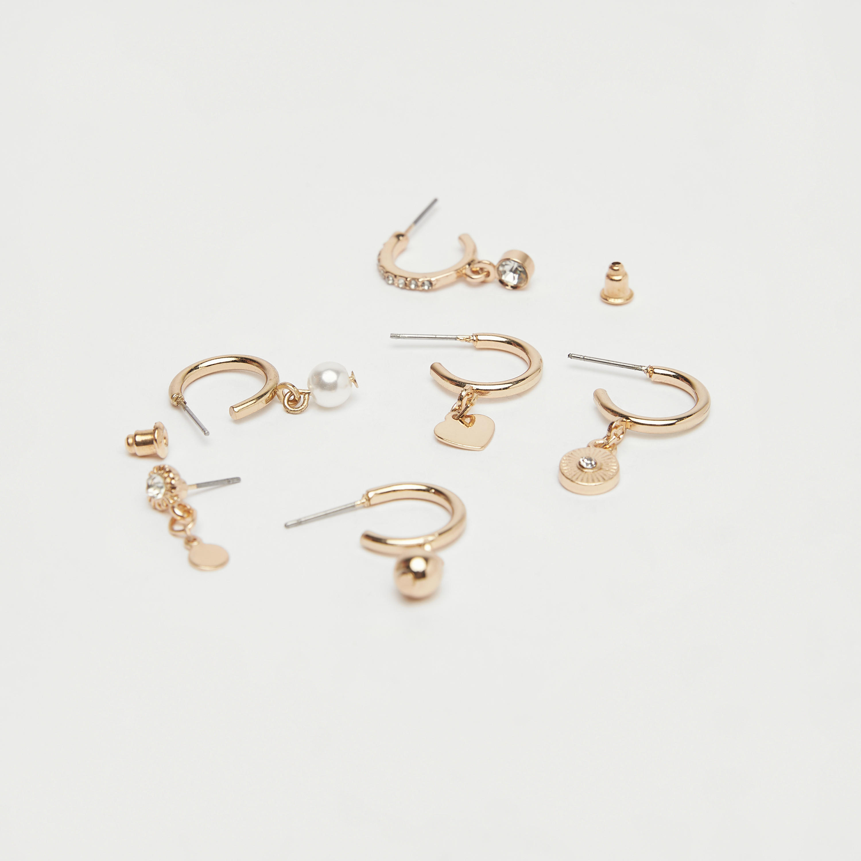 أقراط مزيّن بمكبس إغلاق من جلوو - طقم 6 أزواج-women-watchesandjewellery-jewellery-earrings-image-3