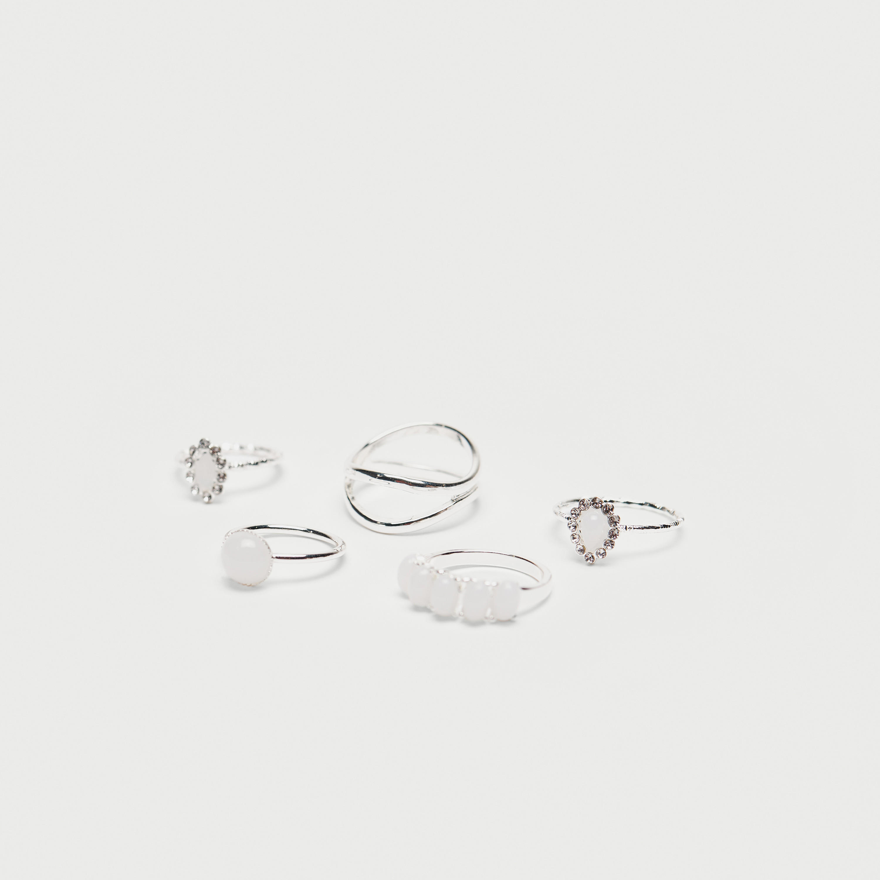Set of 5 - Gloo Metallic Ring-women-watchesandjewellery-jewellery-rings-image-1
