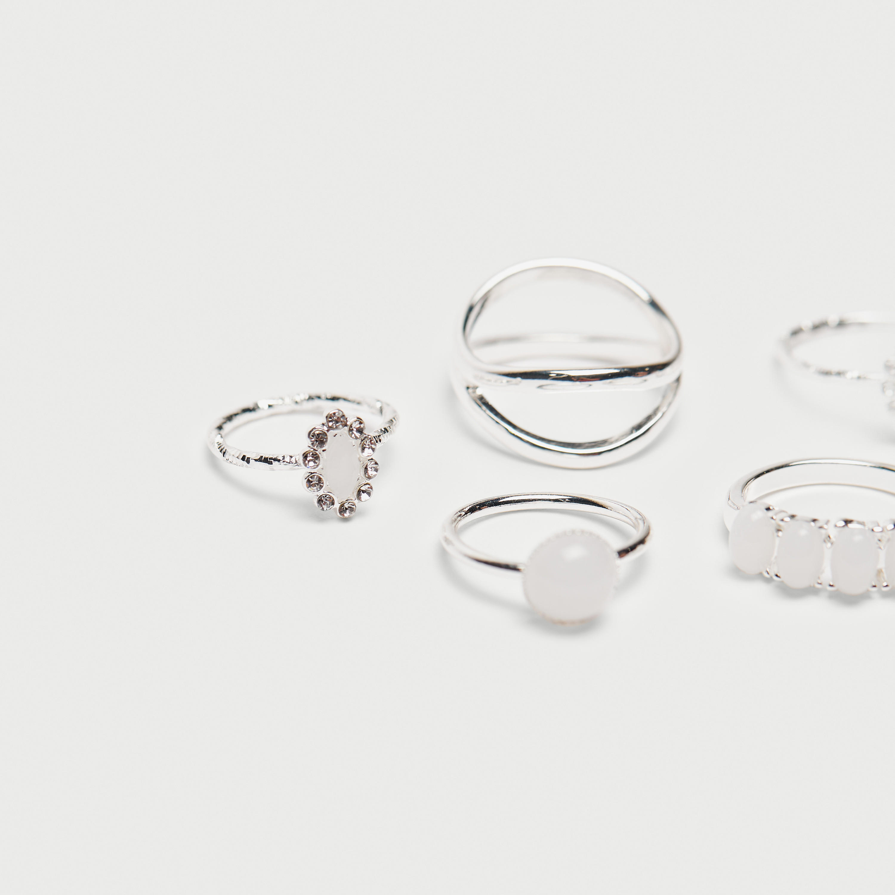 Set of 5 - Gloo Metallic Ring-women-watchesandjewellery-jewellery-rings-image-2