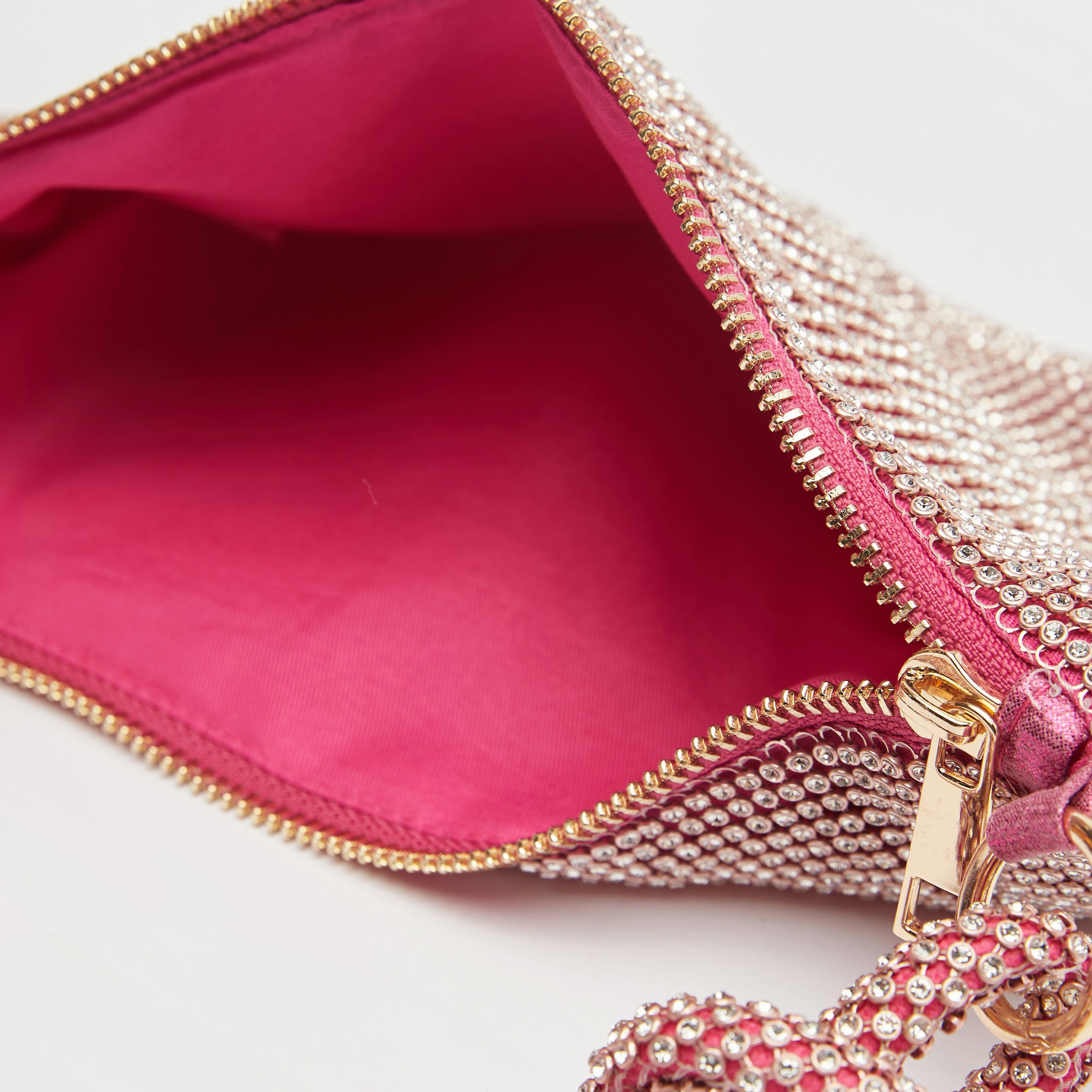 Embellished Shoulder Bag with Knoted Strap and Zip Closure-women-bagsandwallets-handbags-image-5