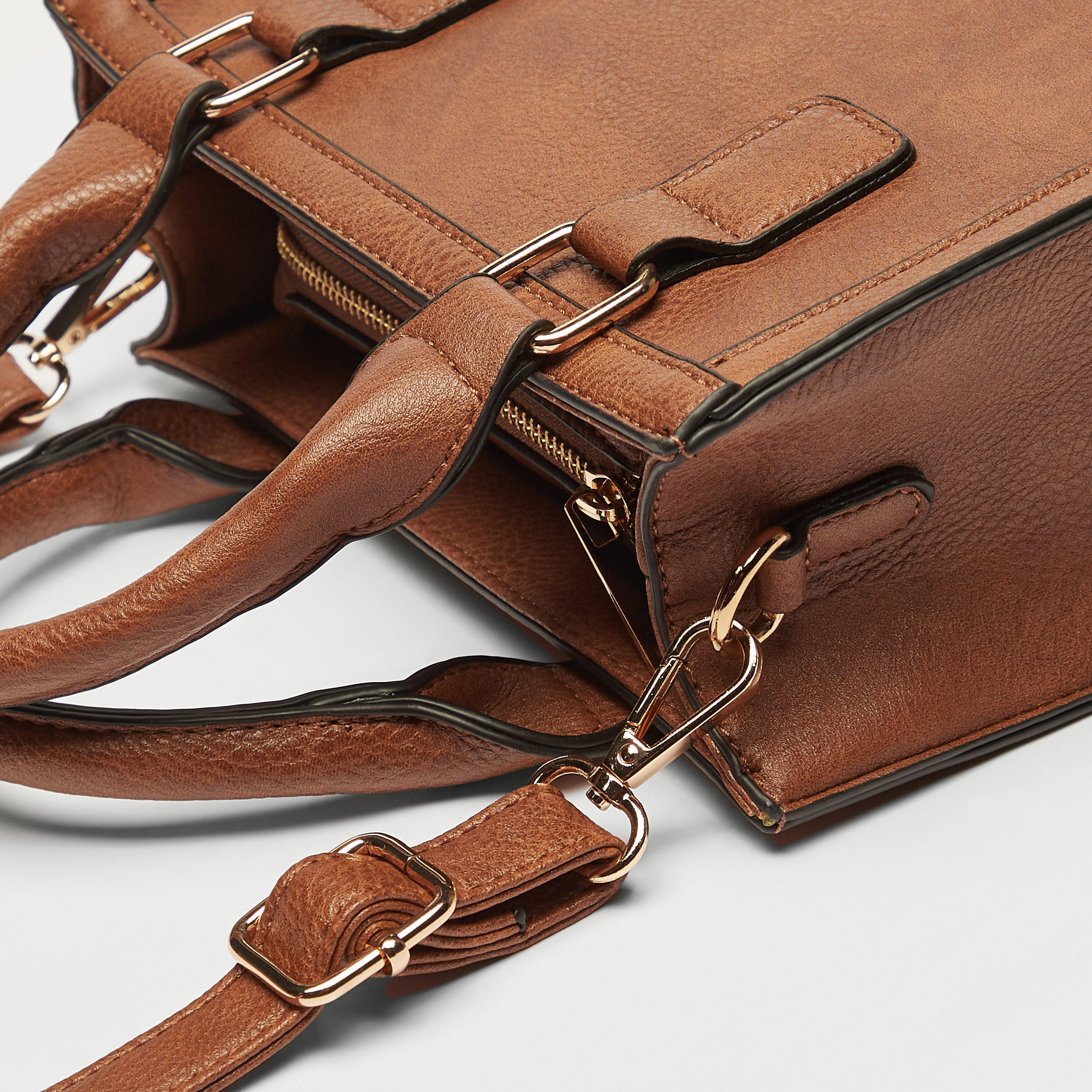 شنطة توتي سادة بحزام قابل للفصل ومقبض مزدوج-women-bagsandwallets-handbags-image-3