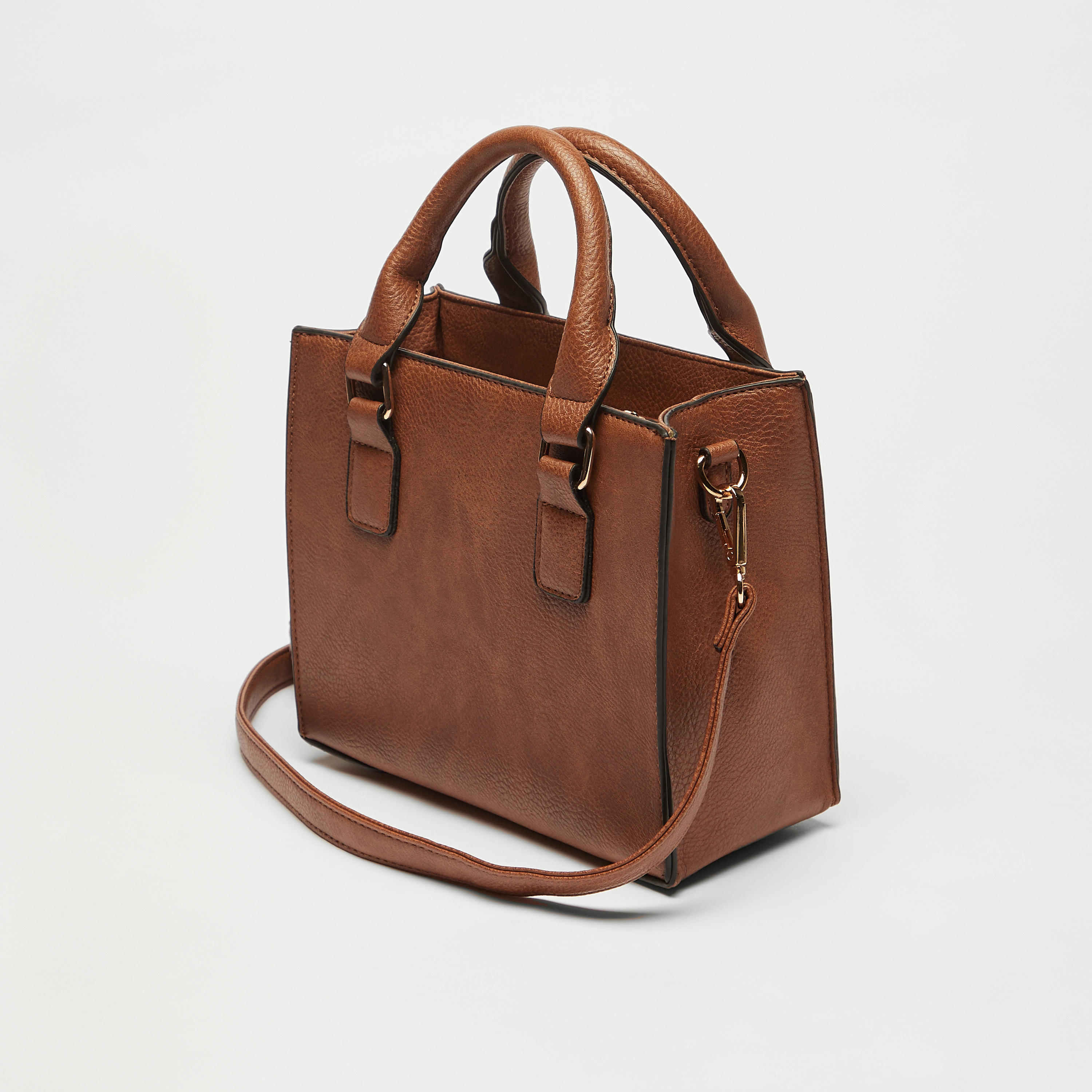 شنطة توتي سادة بحزام قابل للفصل ومقبض مزدوج-women-bagsandwallets-handbags-image-2