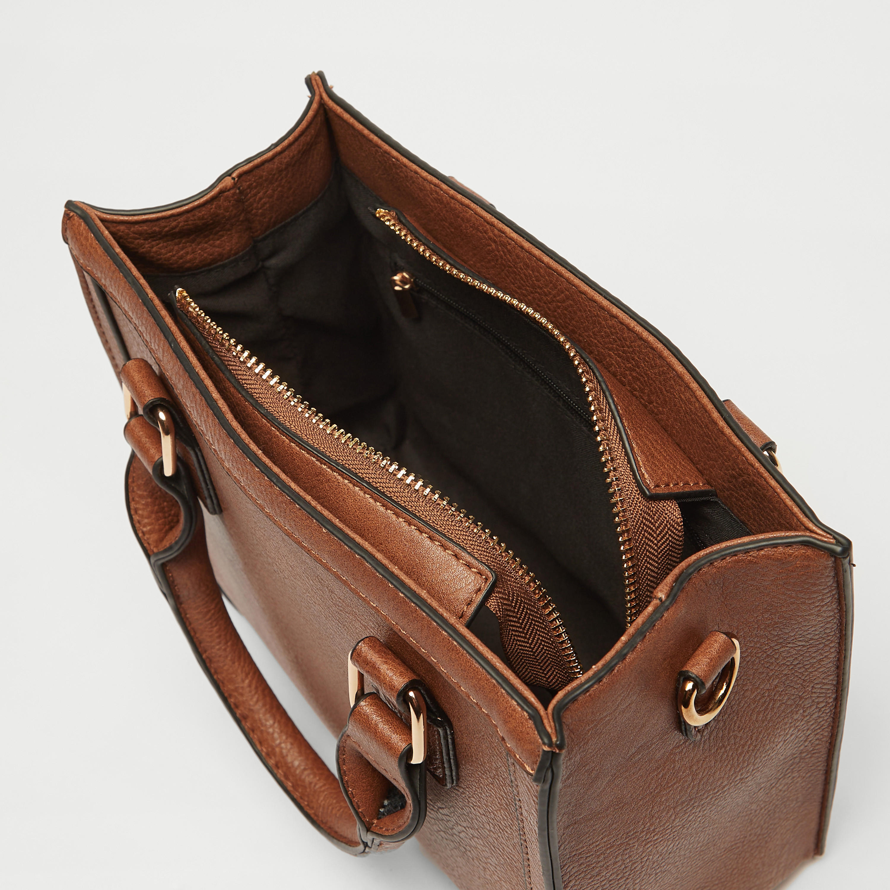شنطة توتي سادة بحزام قابل للفصل ومقبض مزدوج-women-bagsandwallets-handbags-image-1