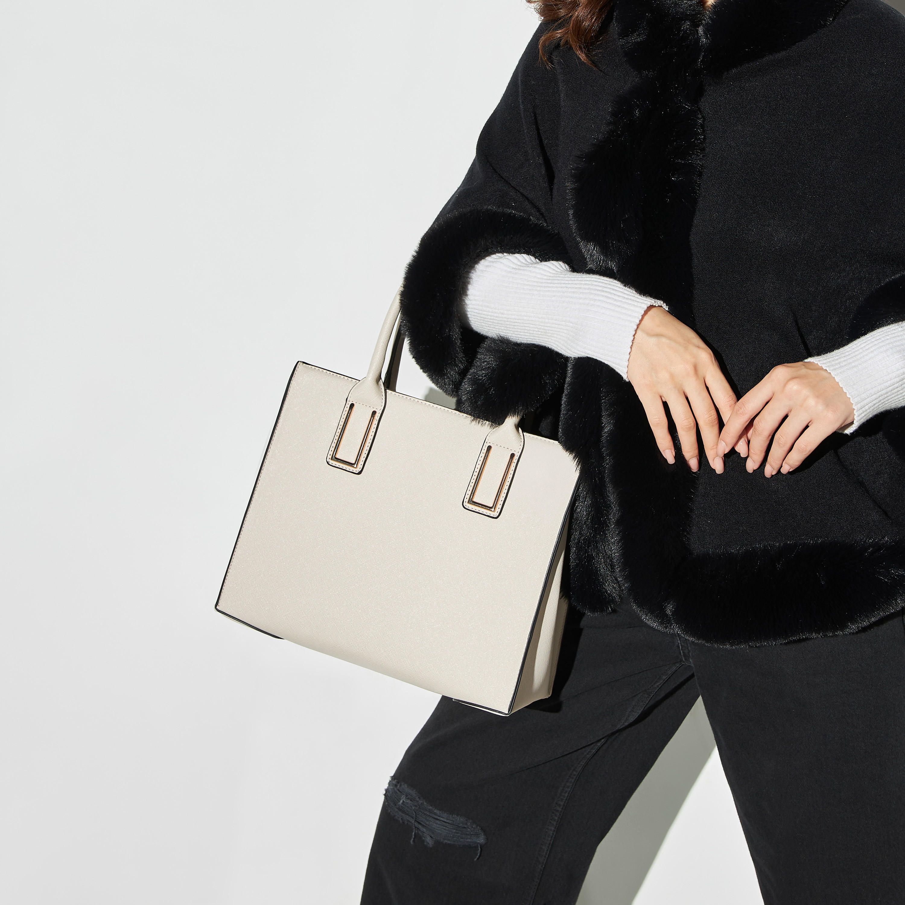شنطة توتي سادة بمقابض مزدوجة وحزام قابل للفصل-women-bagsandwallets-handbags-image-2