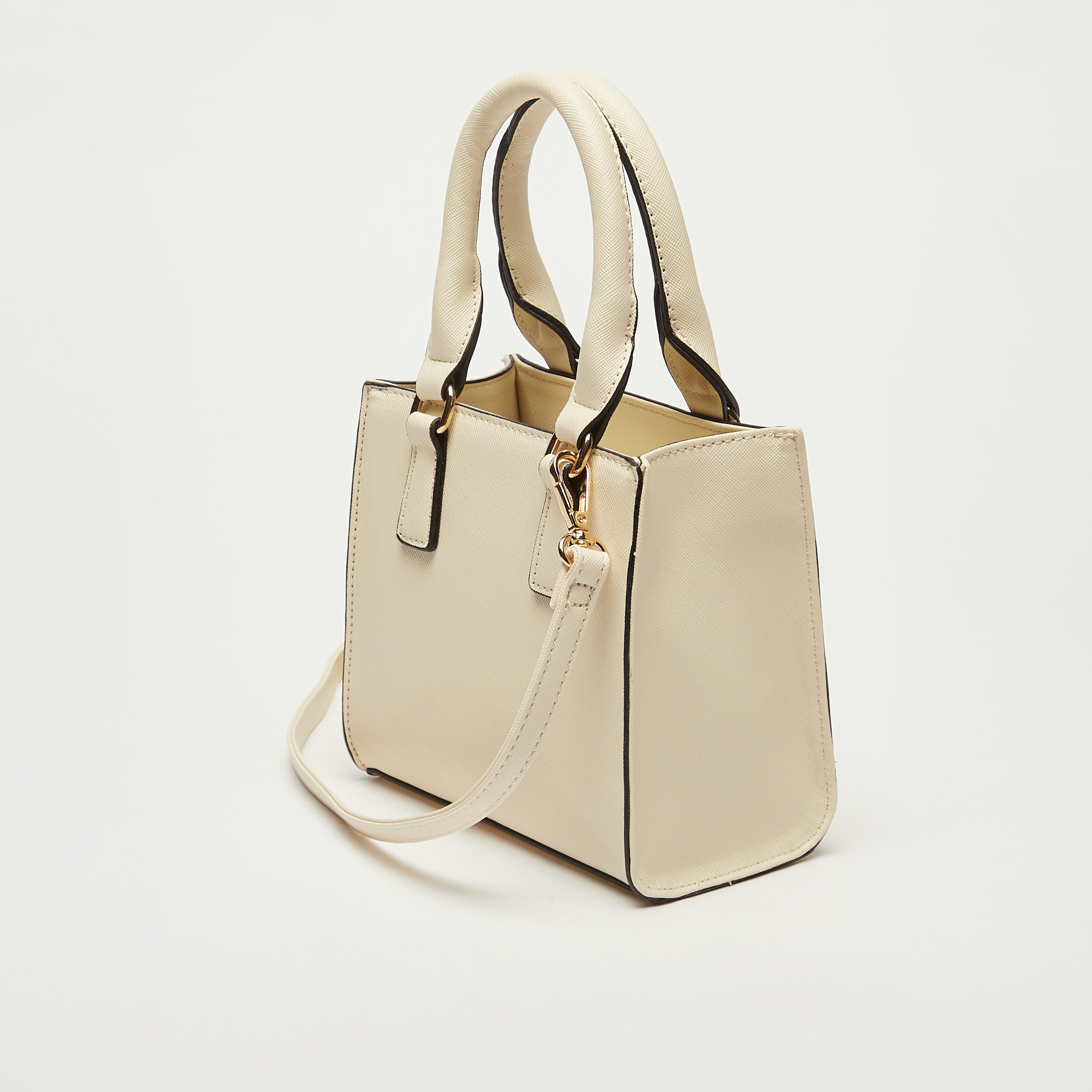 شنطة توتي سادة بسحّاب إغلاق وحزام قابل للفصل-women-bagsandwallets-handbags-image-4