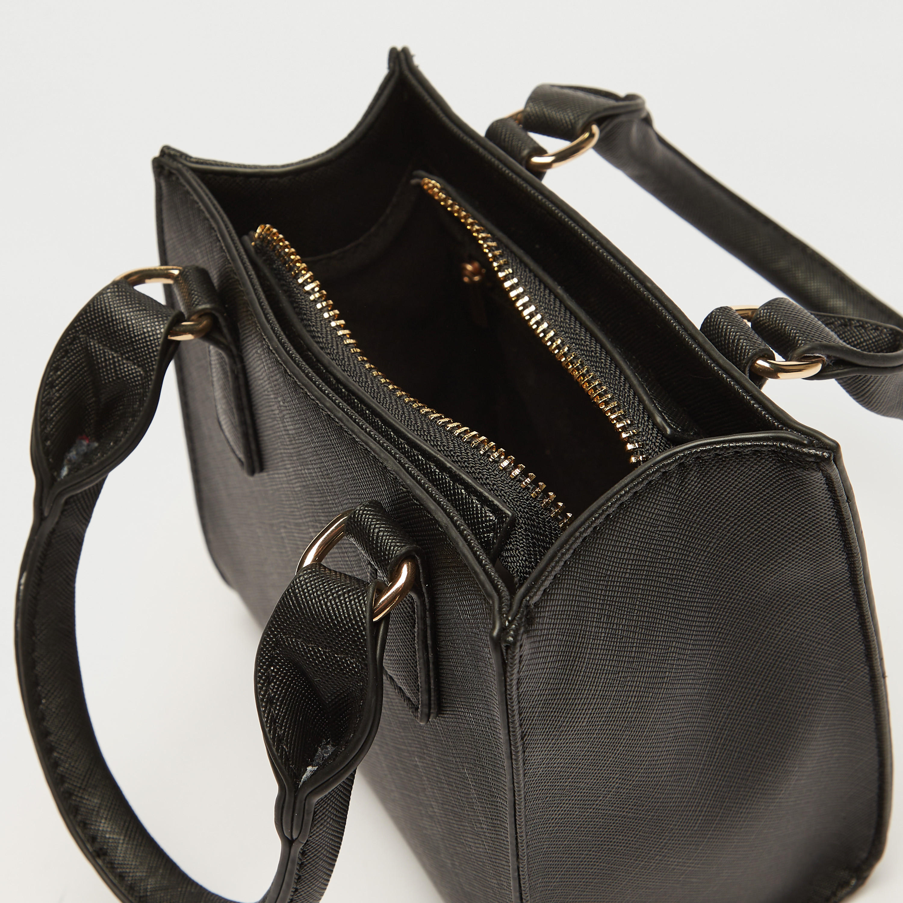شنطة توتي بارزة الملمس بسحّاب إغلاق وحزام قابل للفصل-women-bagsandwallets-handbags-image-4