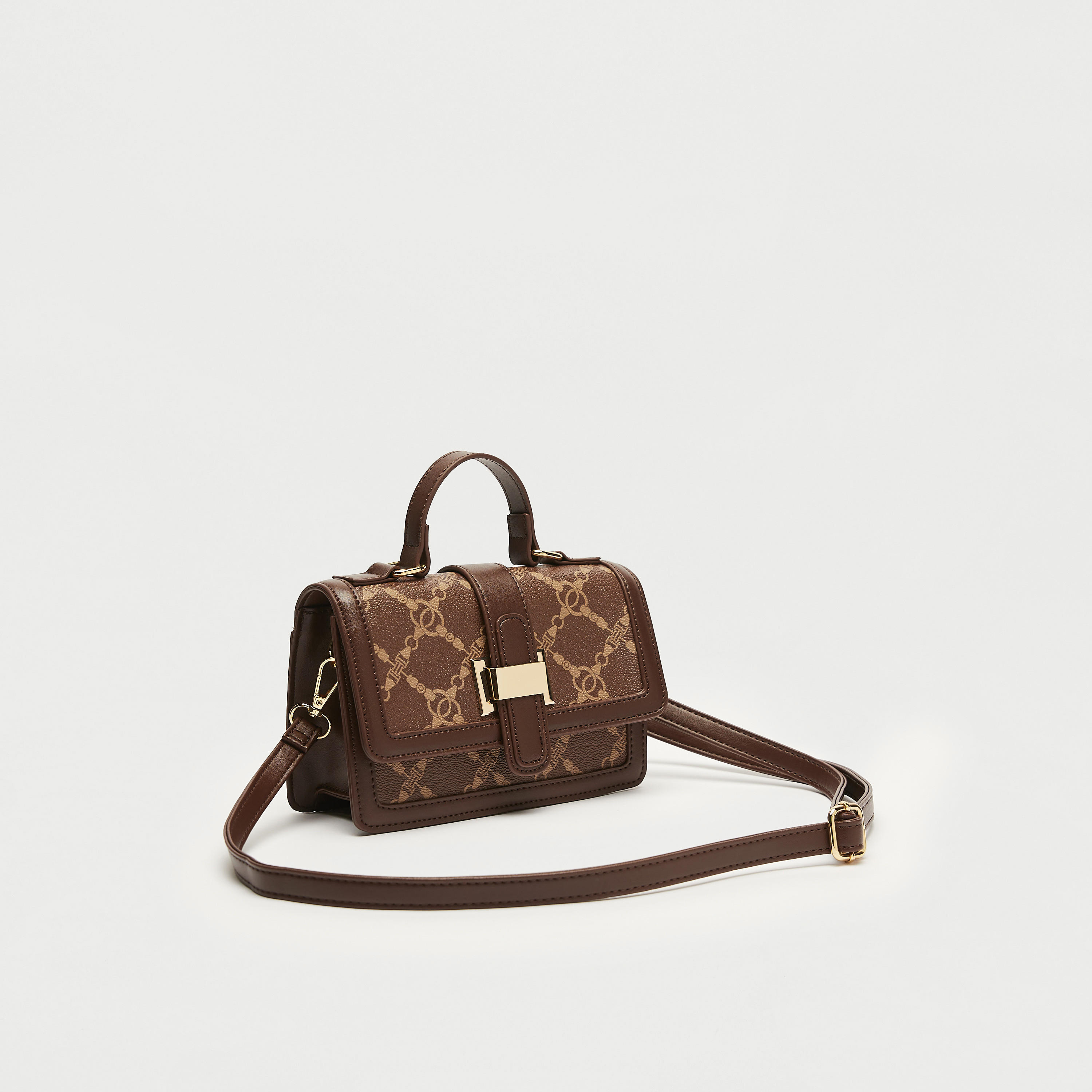 شنطة ساتشيل بطبعات وطيّة إغلاق وحزام قابل للفصل-women-bagsandwallets-handbags-image-1