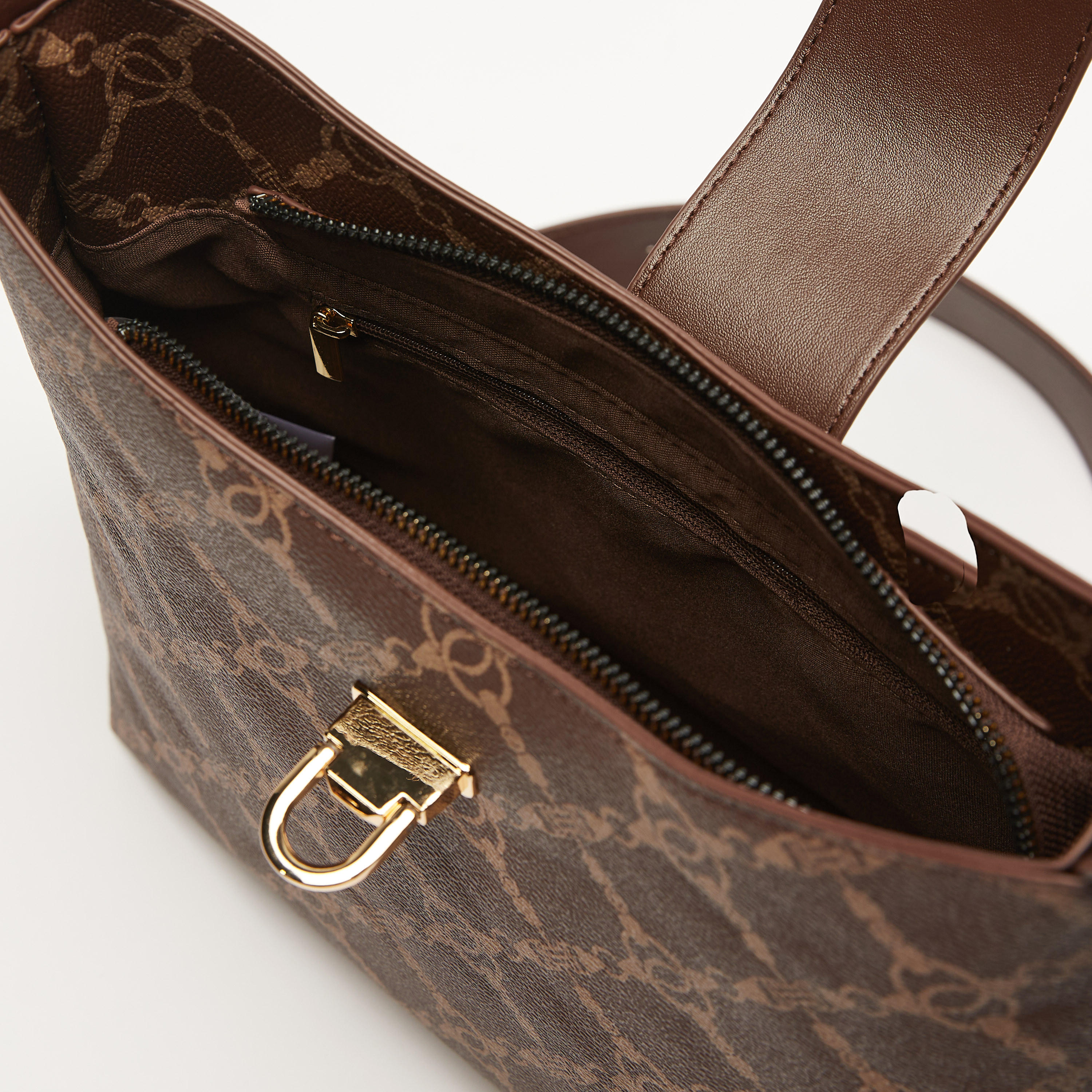 Printed Shoulder Bag with Adjustable Strap and Zip Closure-women-bagsandwallets-handbags-image-5