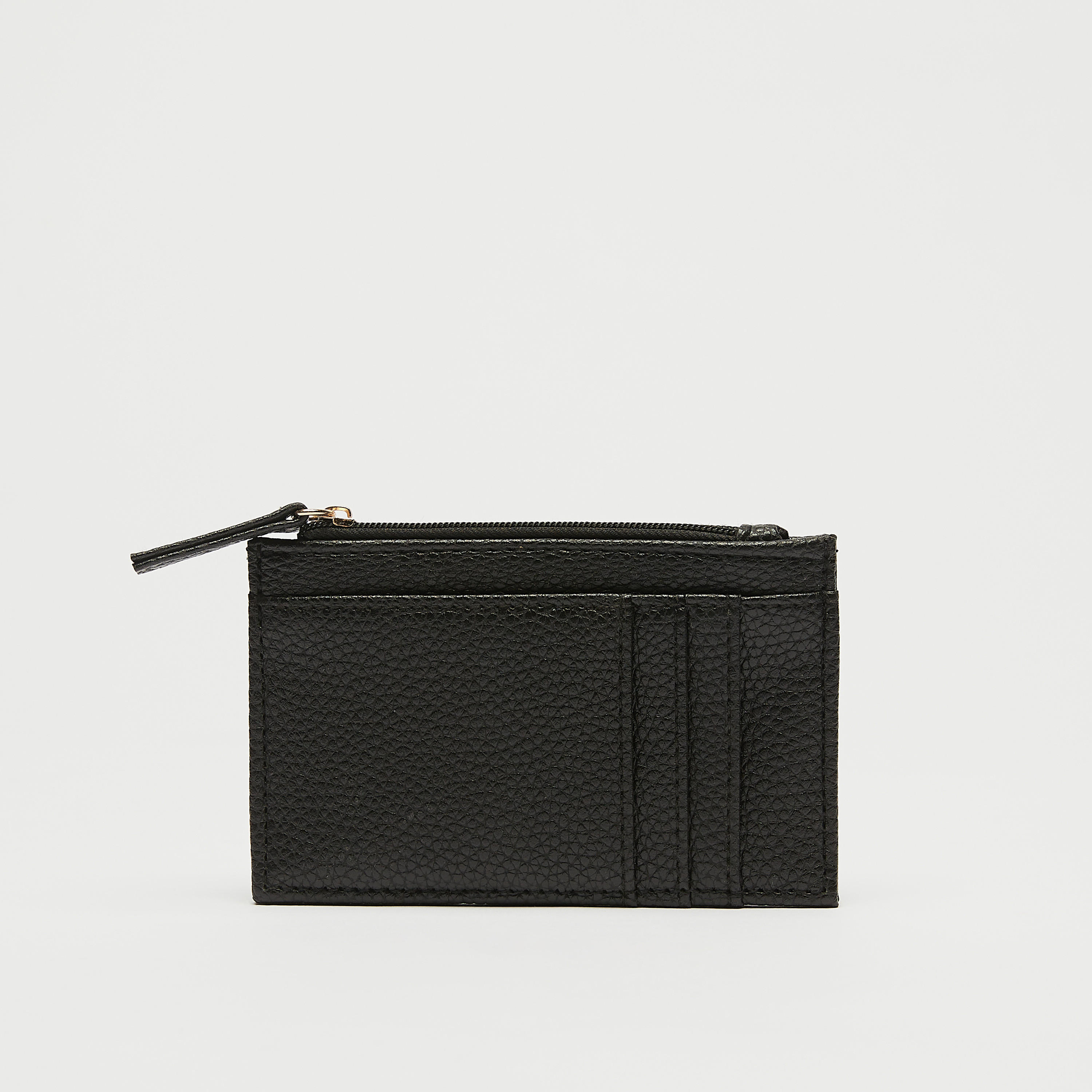 Textured Cardholder with Zip Closure-women-bagsandwallets-wallets-image-1