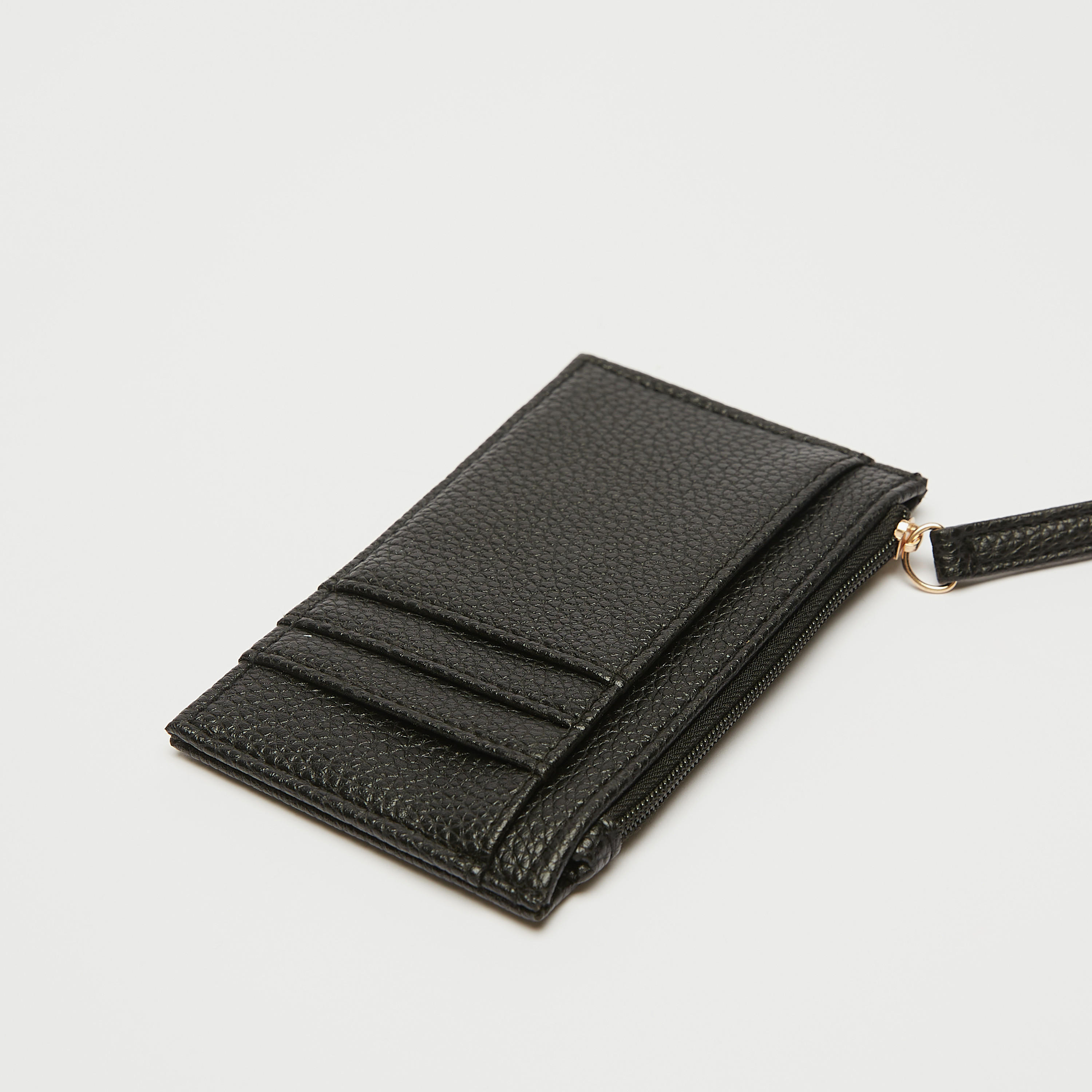 Textured Cardholder with Zip Closure-women-bagsandwallets-wallets-image-2