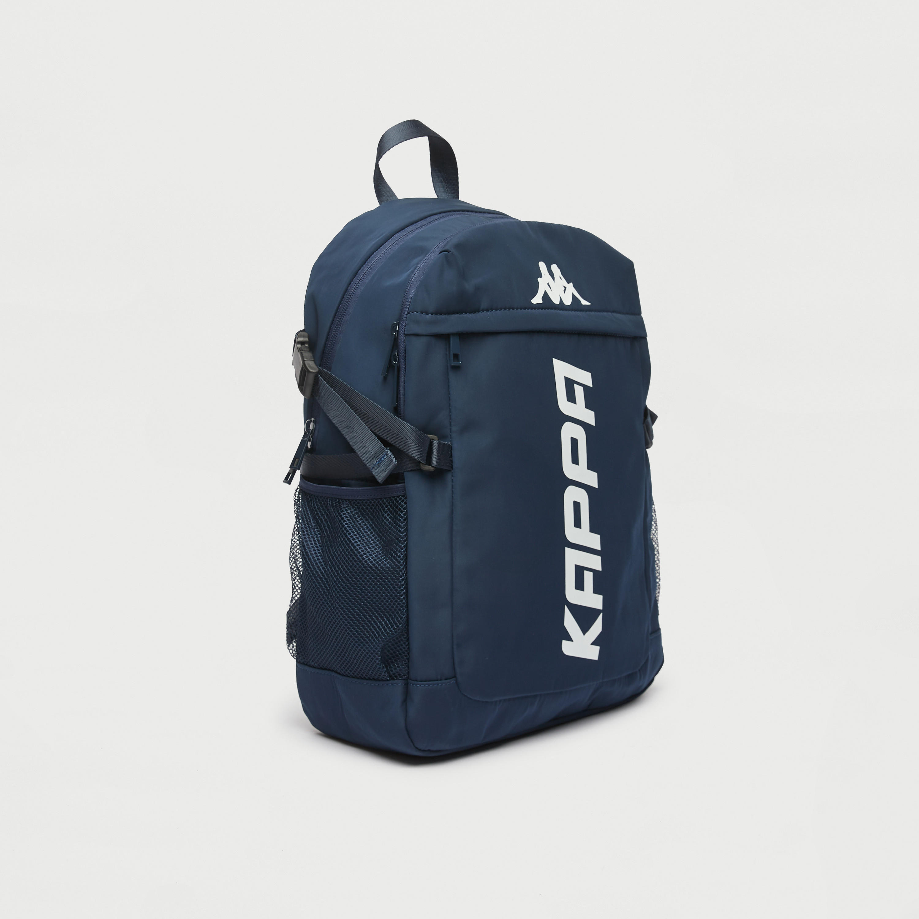 Kappa Logo Print Backpack with Adjustable Straps-men-bags-image-3