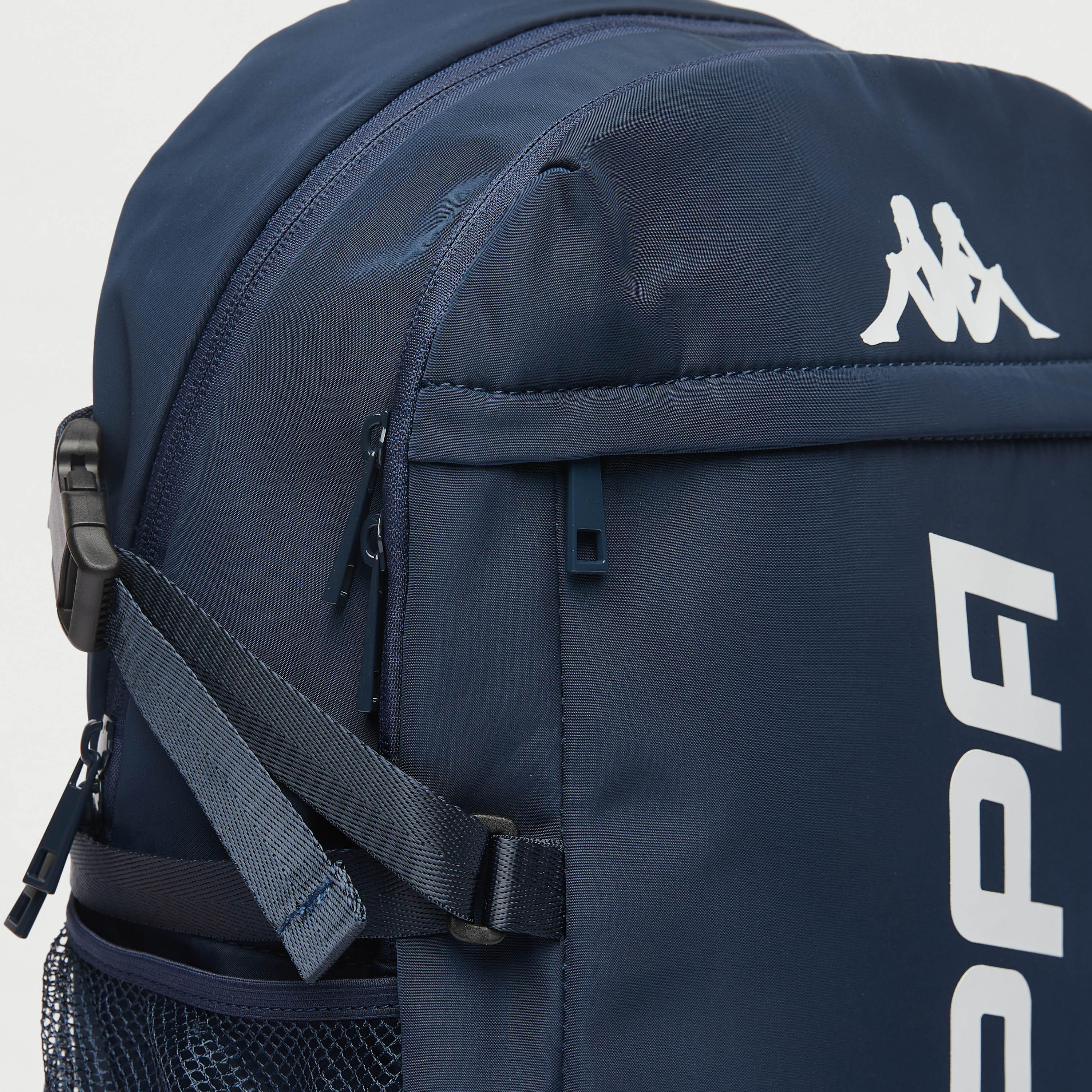 Kappa Logo Print Backpack with Adjustable Straps-men-bags-image-4