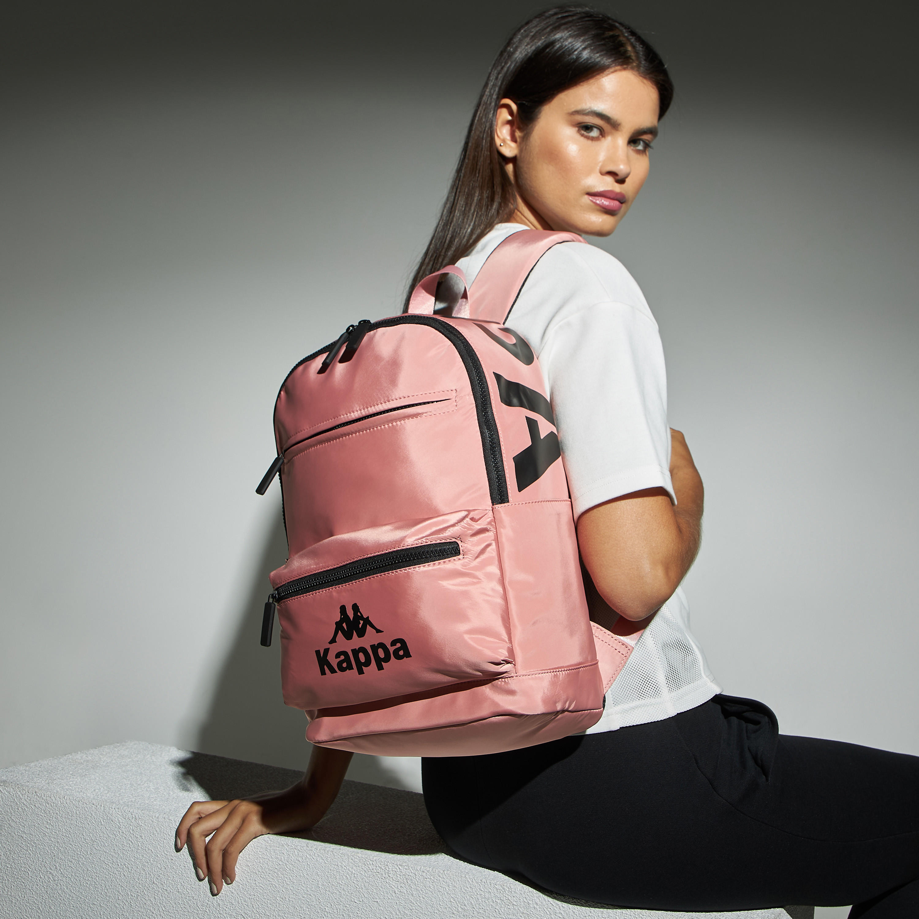 Kappa Logo Print Backpack with Adjustable Straps-women-clothing-sportswearandactivewear-accessories-image-2