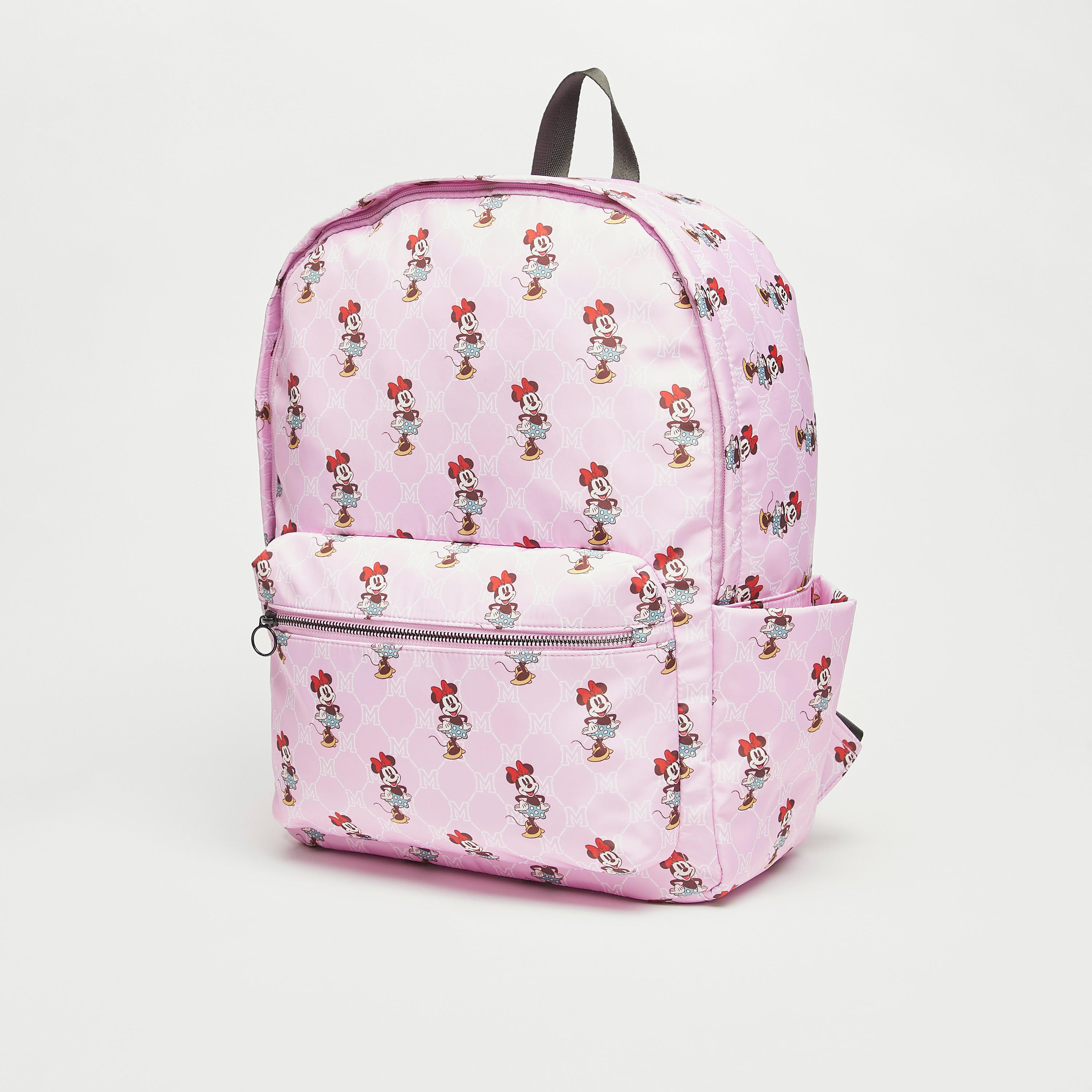 All-Over Minnie Mouse Print Backpack with Front Pocket and Zipper Closure-women-bagsandwallets-backpacks-image-3