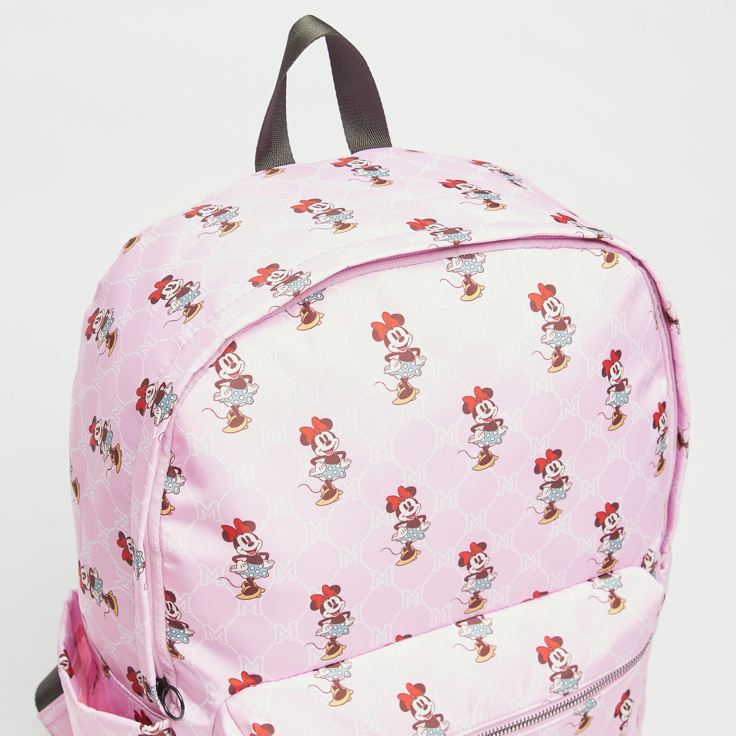 All-Over Minnie Mouse Print Backpack with Front Pocket and Zipper Closure-women-bagsandwallets-backpacks-image-4