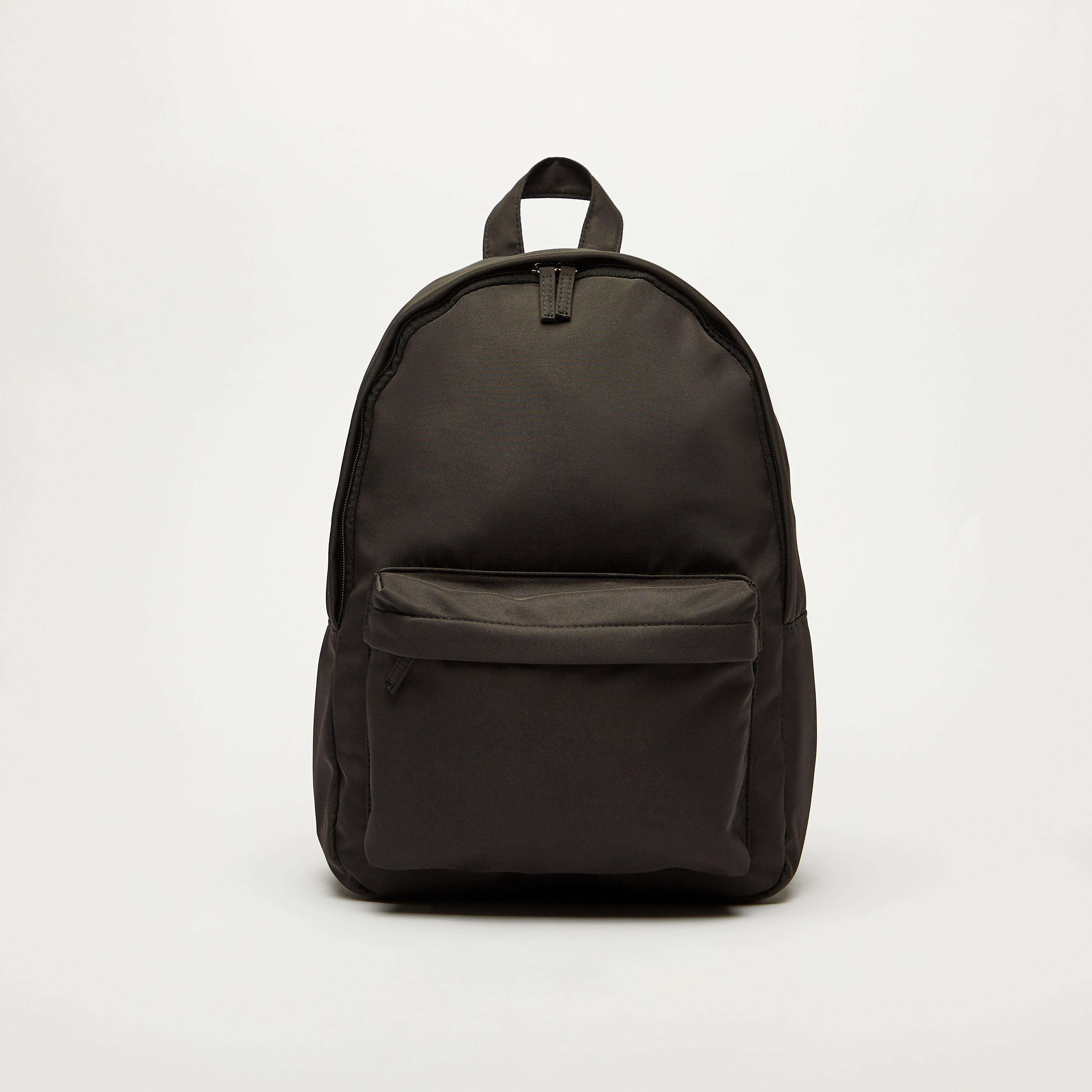 شنطة ظهر سادة بسحّاب إغلاق وأحزمة قابلة للتعديل-women-bagsandwallets-backpacks-image-1