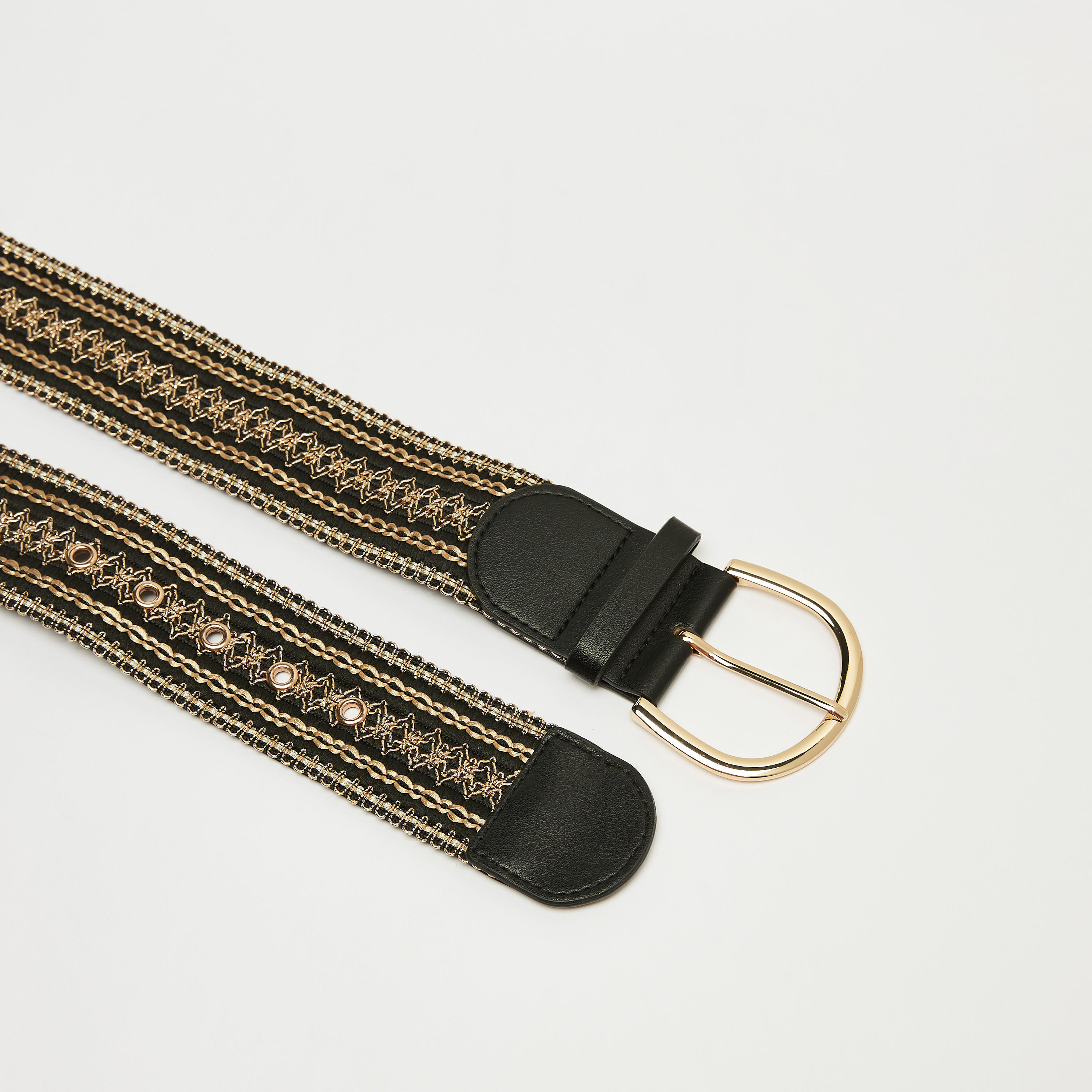 حزام مطرّز بإبزيم بدبوس للإغلاق-women-clothingaccessories-belts-image-1