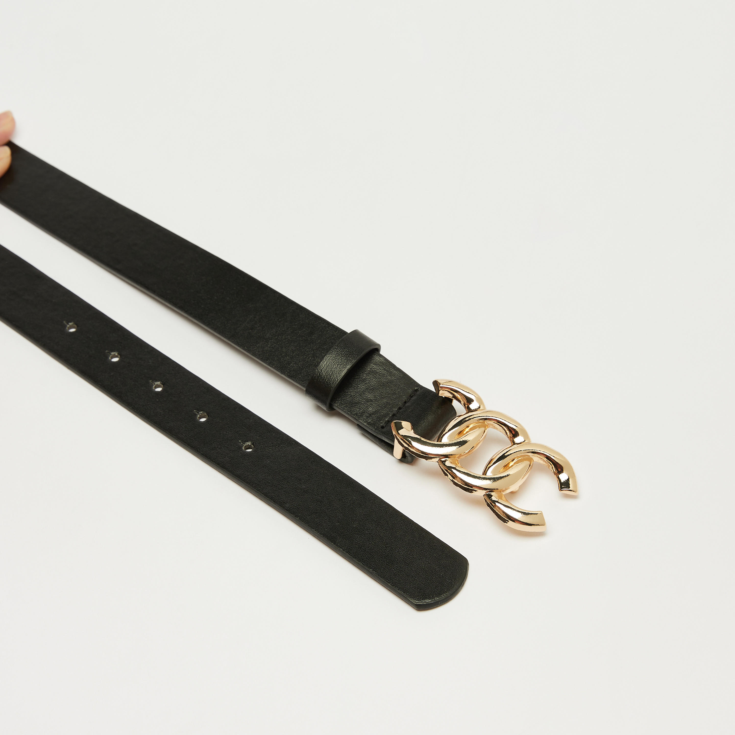حزام سادة بإبزيم إغلاق بدبوس-women-clothingaccessories-belts-image-1