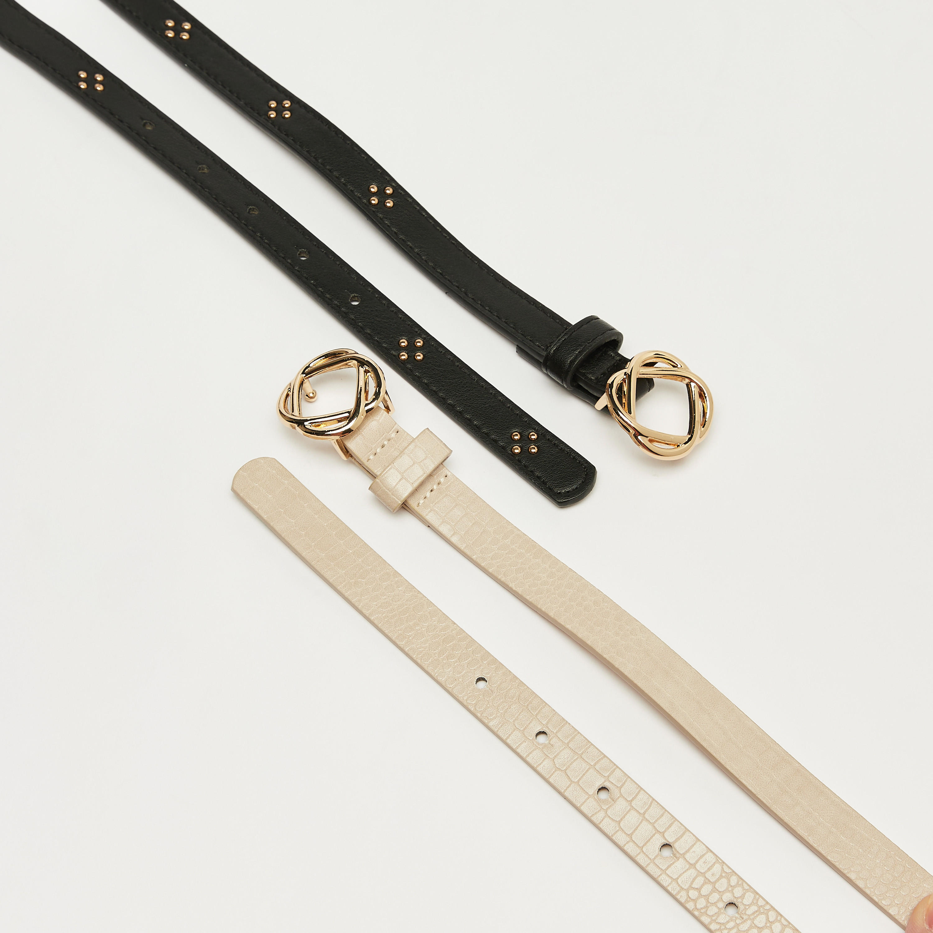 أحزمة متنوعة بإبزيم بدبوس - طقم من قطعتين-women-clothingaccessories-belts-image-6