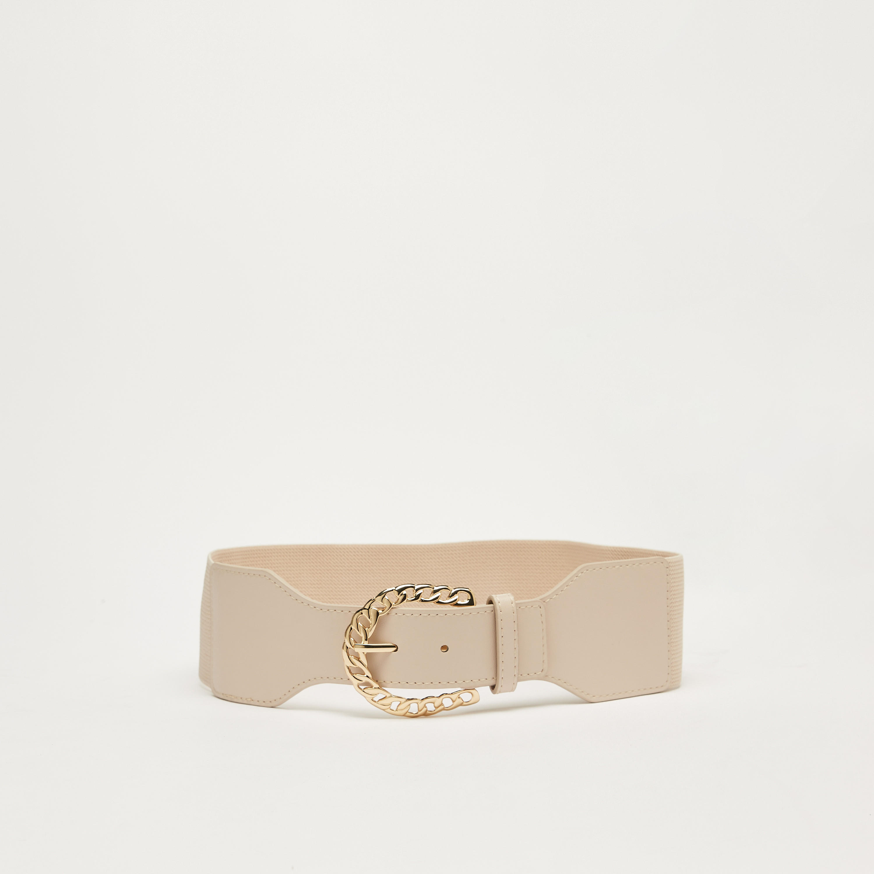 Stretch Belt with Pin Chain Buckle Closure-women-clothingaccessories-belts-image-1