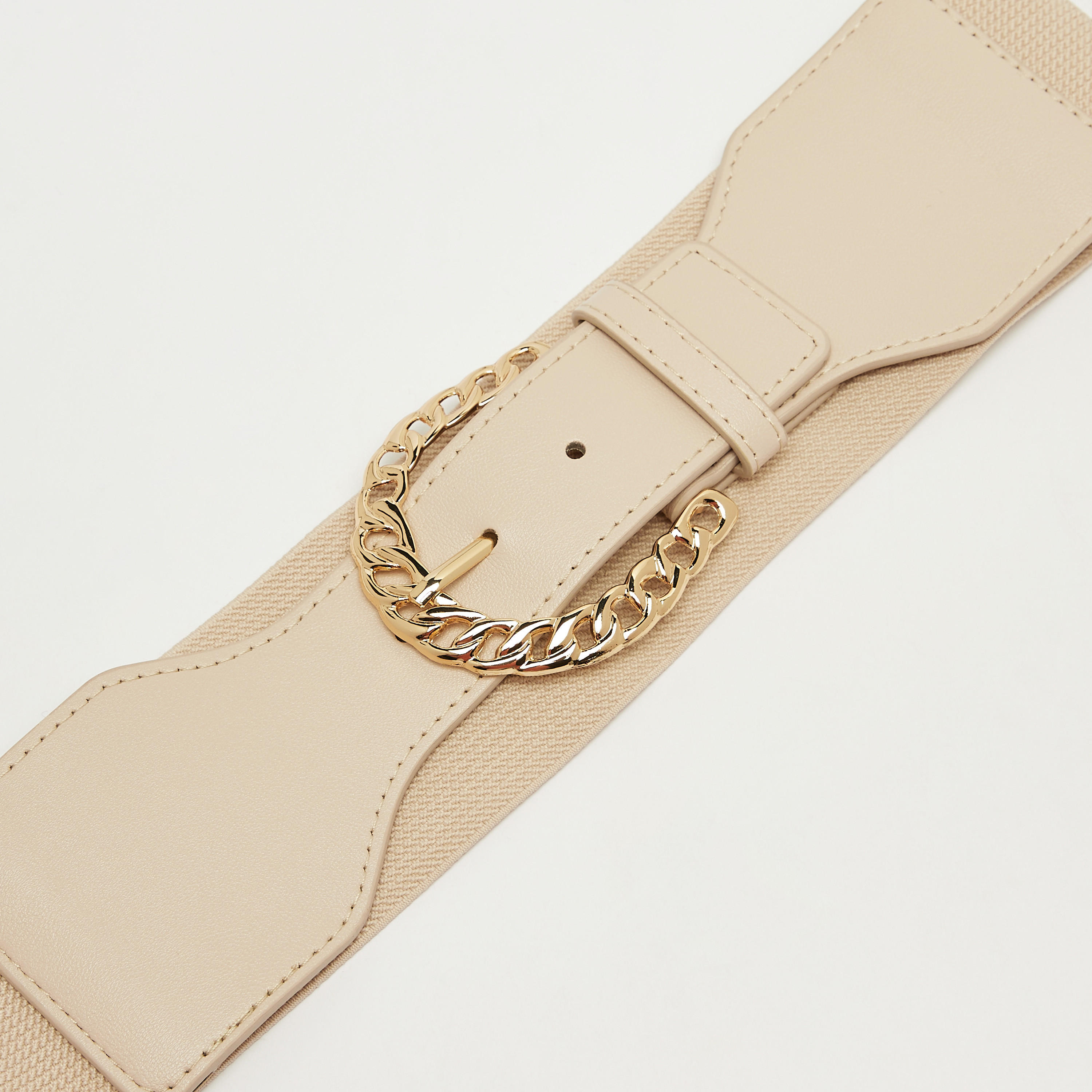 Stretch Belt with Pin Chain Buckle Closure-women-clothingaccessories-belts-image-3