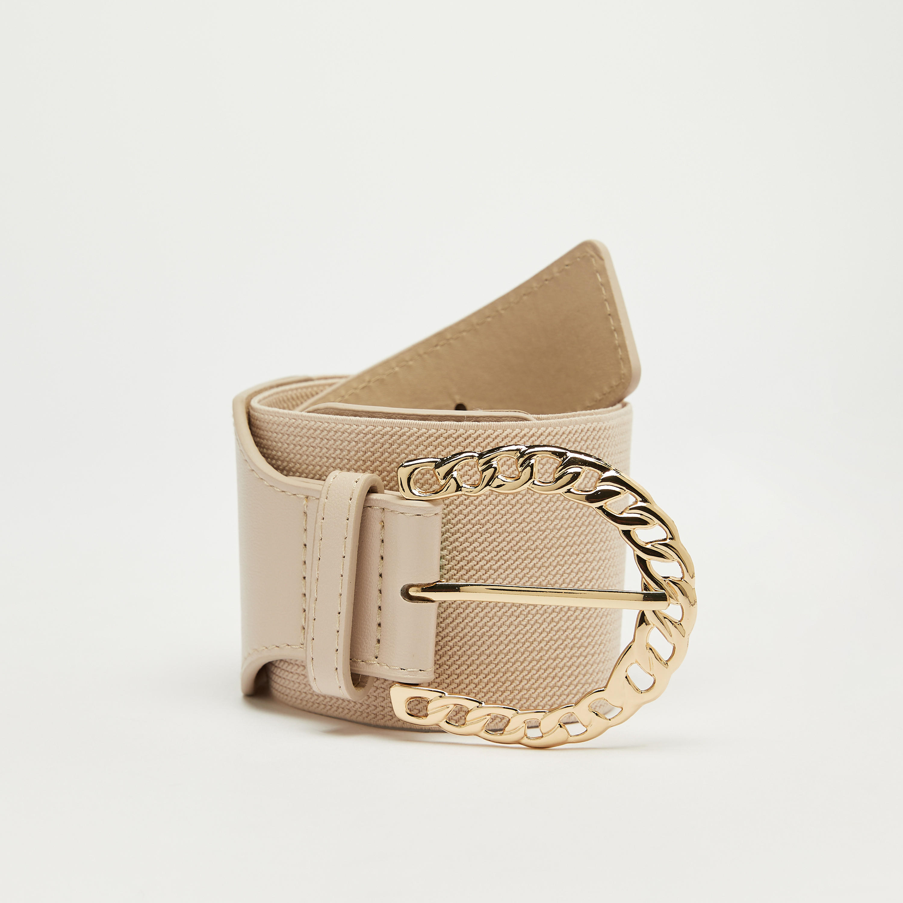 Stretch Belt with Pin Chain Buckle Closure-women-clothingaccessories-belts-image-4