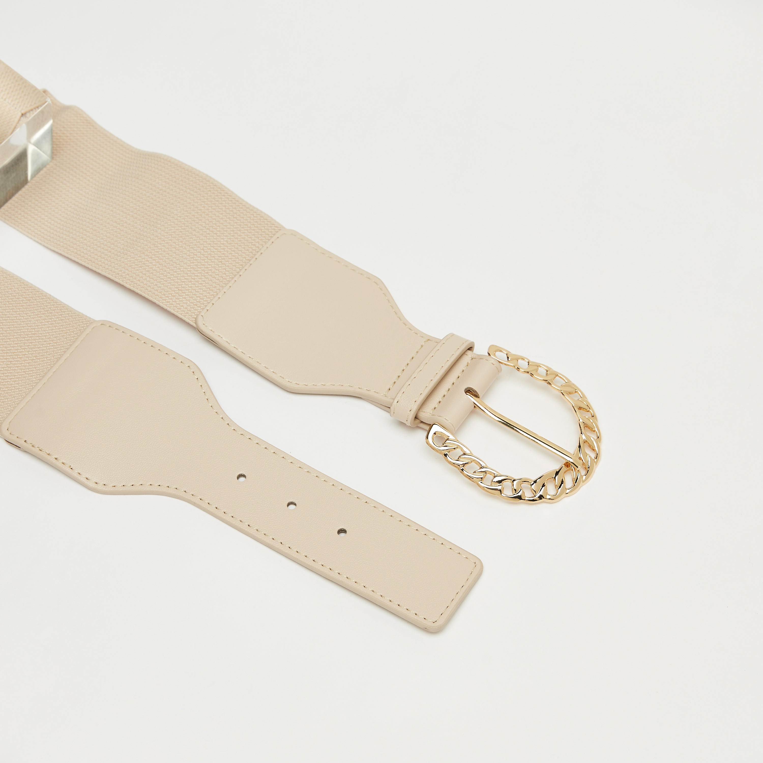 Stretch Belt with Pin Chain Buckle Closure-women-clothingaccessories-belts-image-5