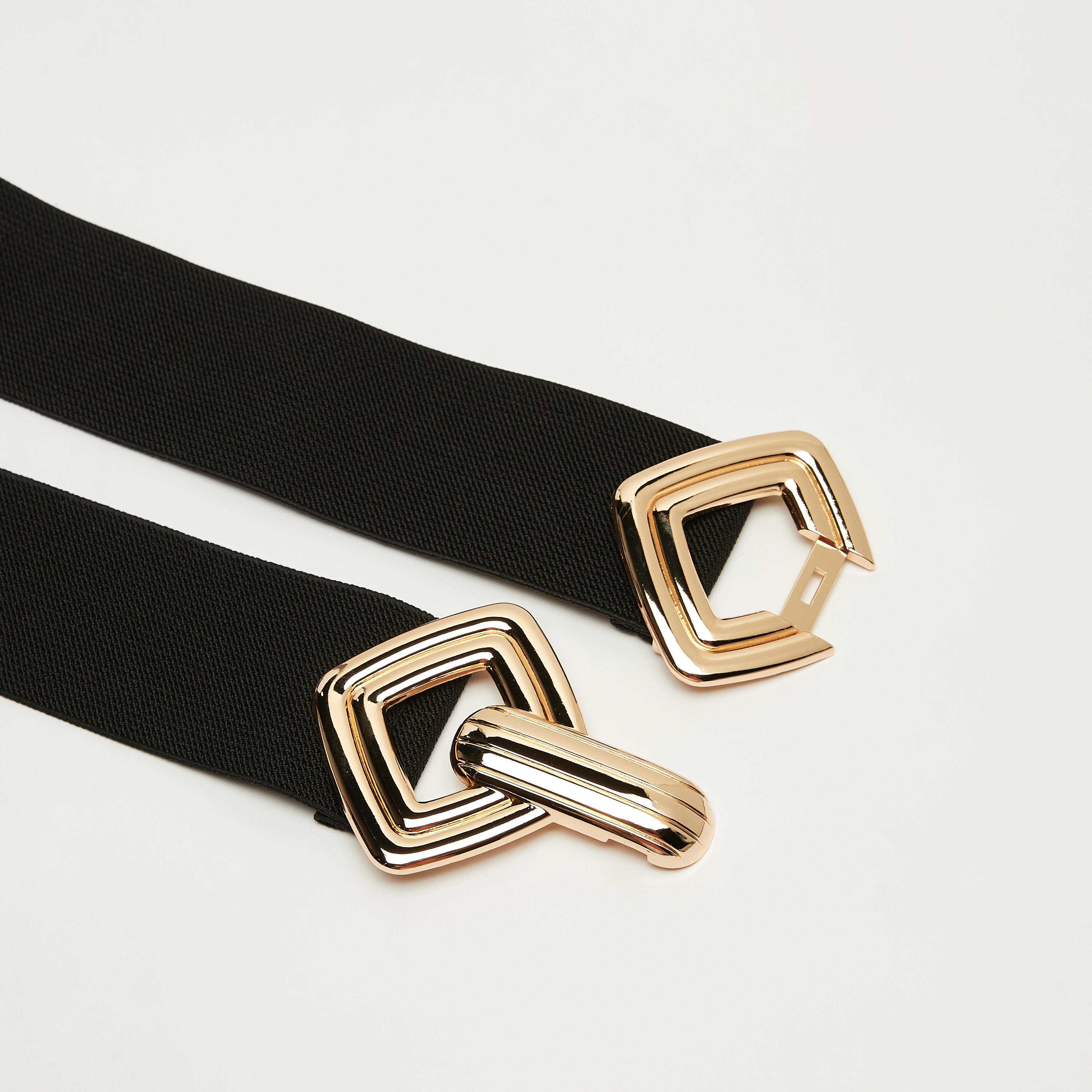 Elasticated Belt with Metallic Buckle Closure-women-clothingaccessories-belts-image-5