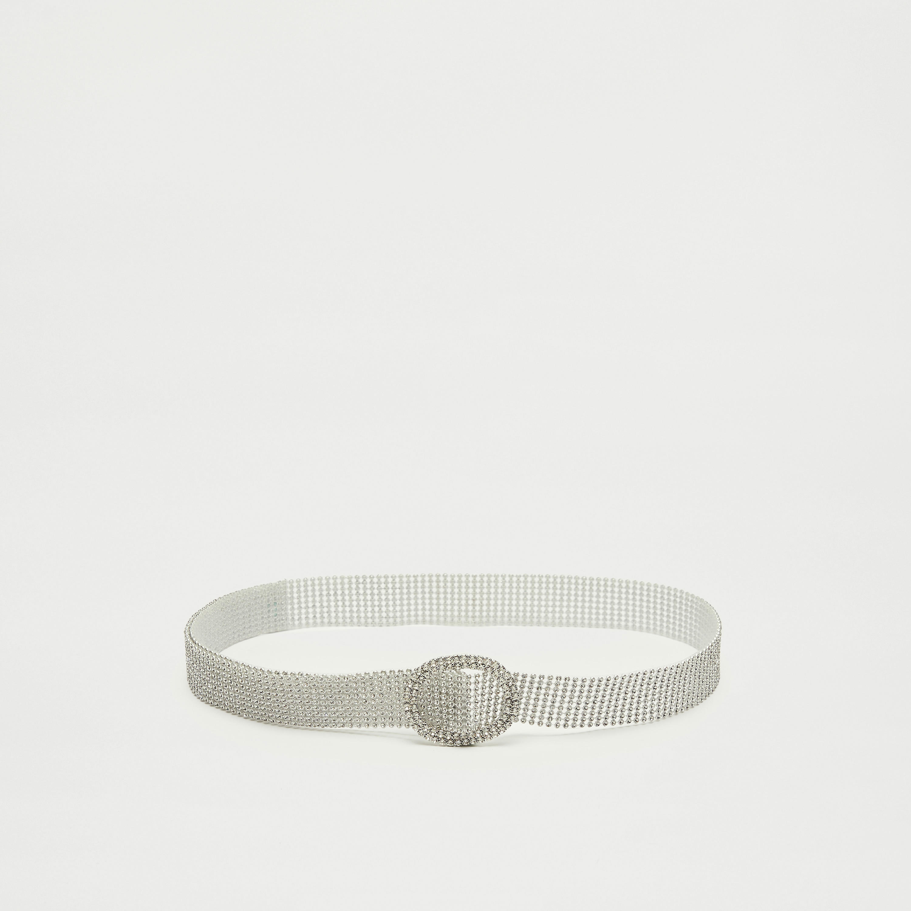 Embellished Metallic Belt with Ring Buckle Closure-women-clothingaccessories-belts-image-1