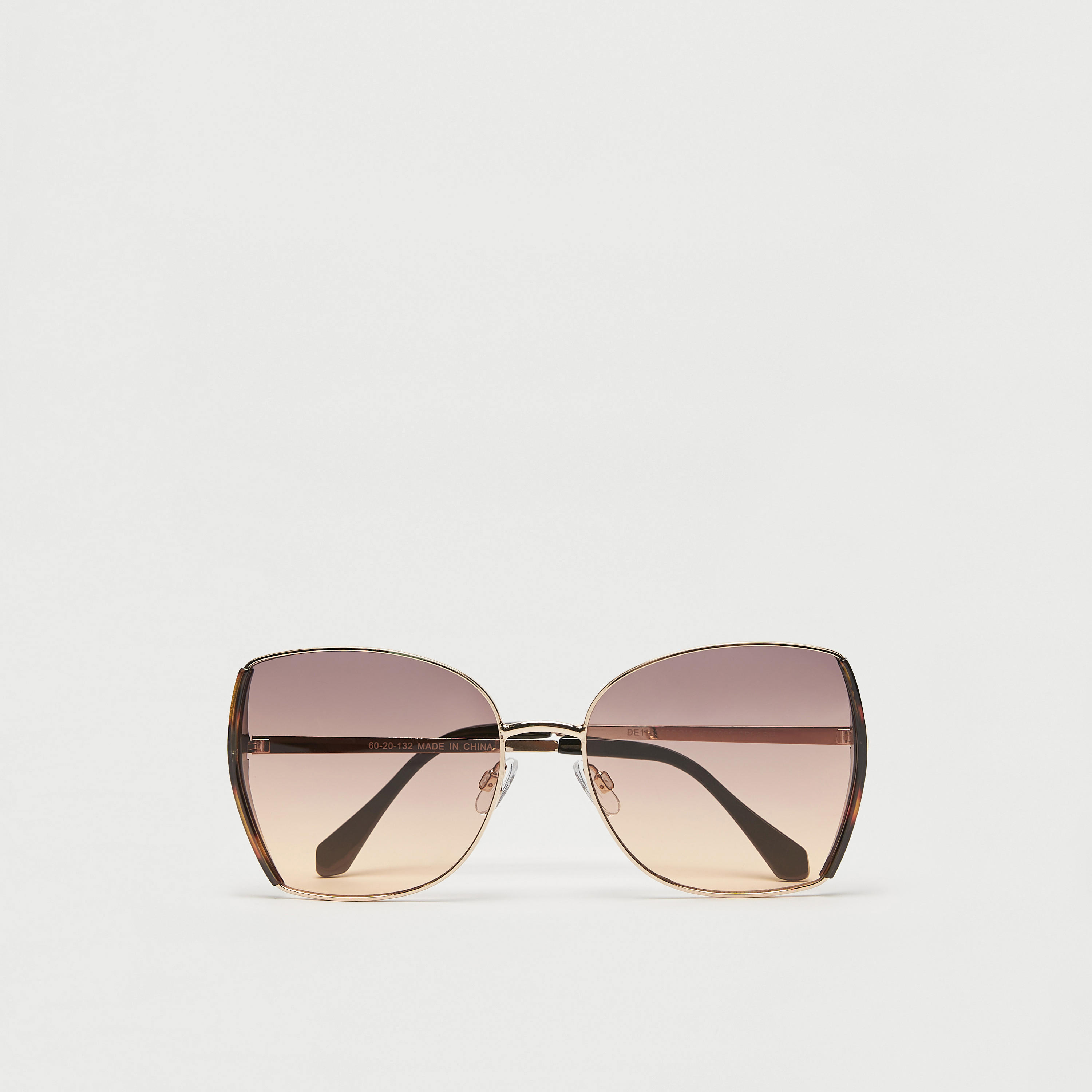 نظّارة شمسيّة بإطار كامل وعدسات ملوّنة ووسادات أنف-women-sunglasses-image-1