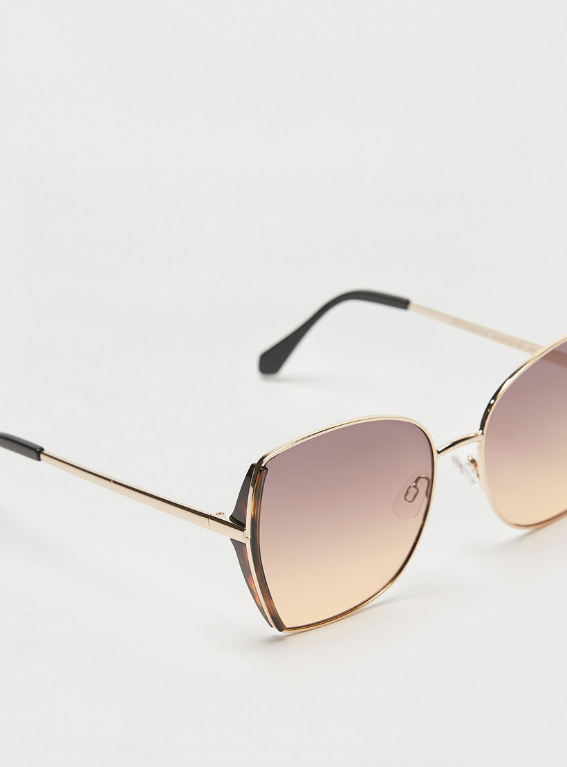 نظّارة شمسيّة بإطار كامل وعدسات ملوّنة ووسادات أنف-women-sunglasses-image-4
