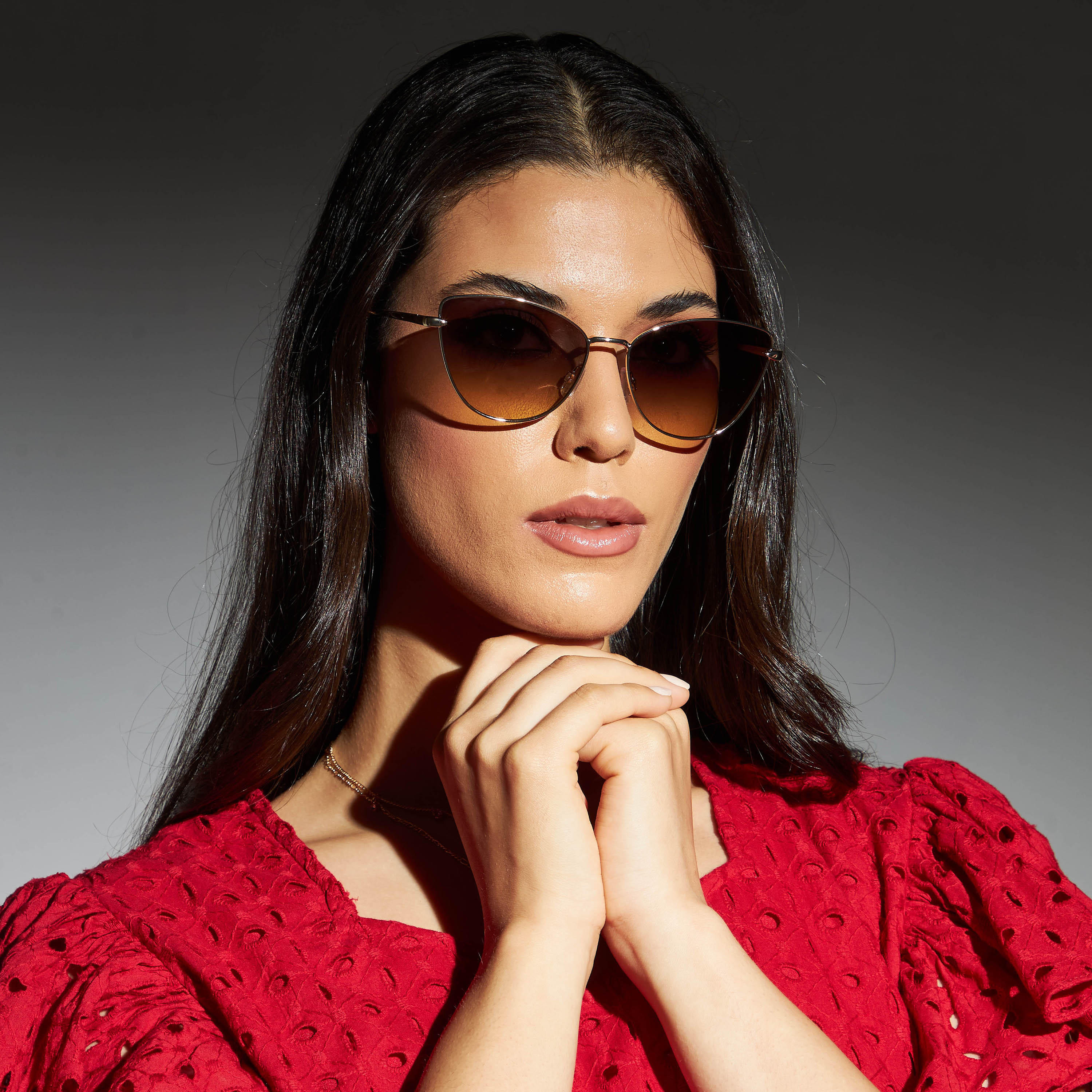 نظارة شمسية عين القطة بعدسات ملونة مع وسادات أنف-women-sunglasses-image-2
