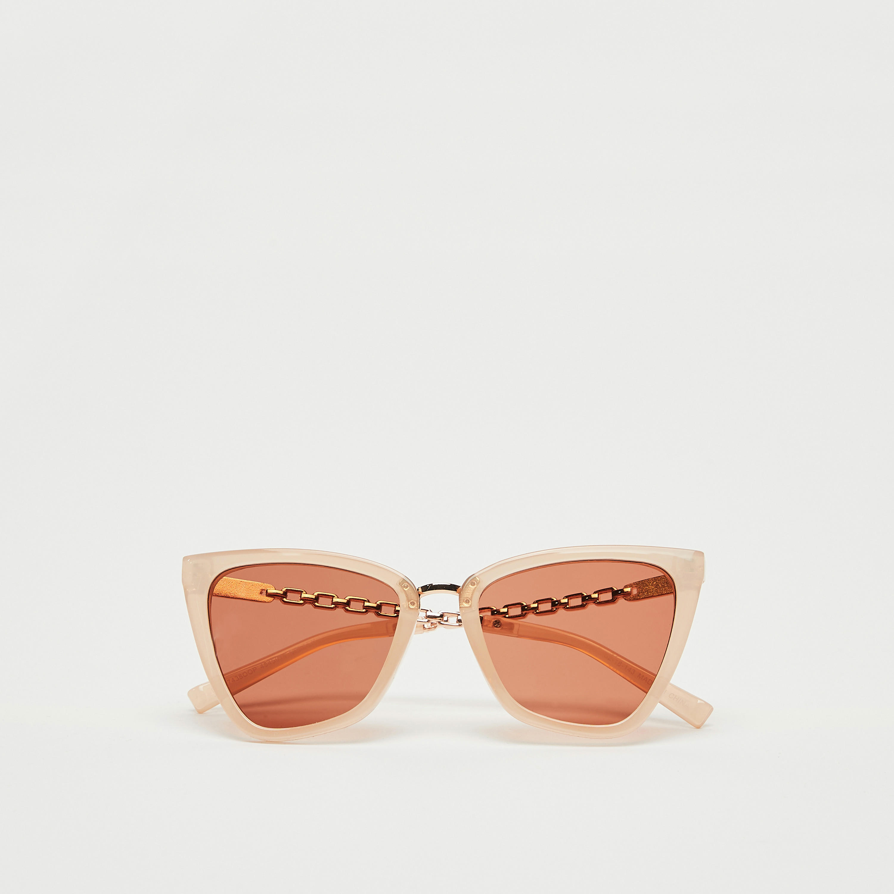 نظارة شمسية بإطار قطة وعدسات ملونة وإطار كامل ووسادات أنف-women-sunglasses-image-1