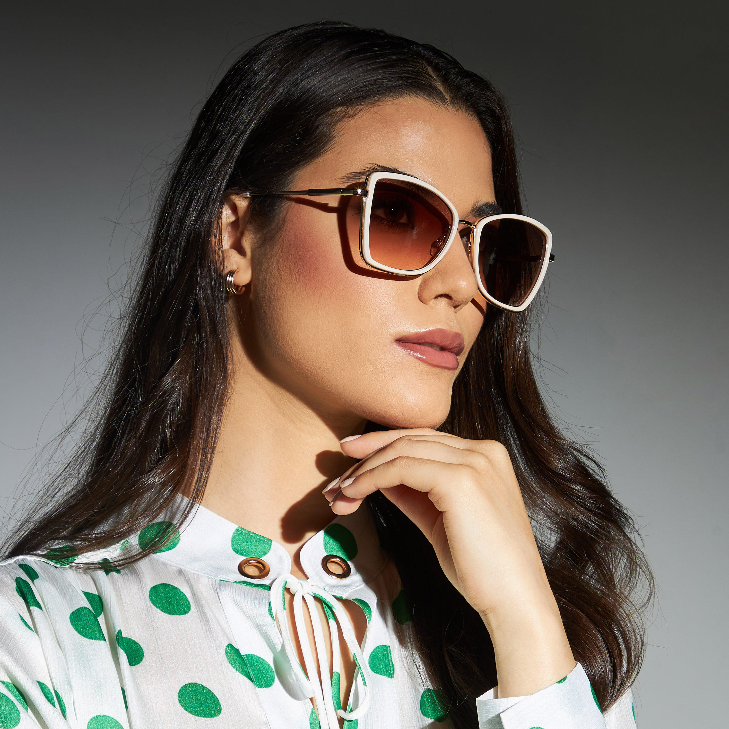 نظارة شمسية بإطار قطة وعدسات ملونة وإطار كامل ووسادات أنف-women-sunglasses-image-2