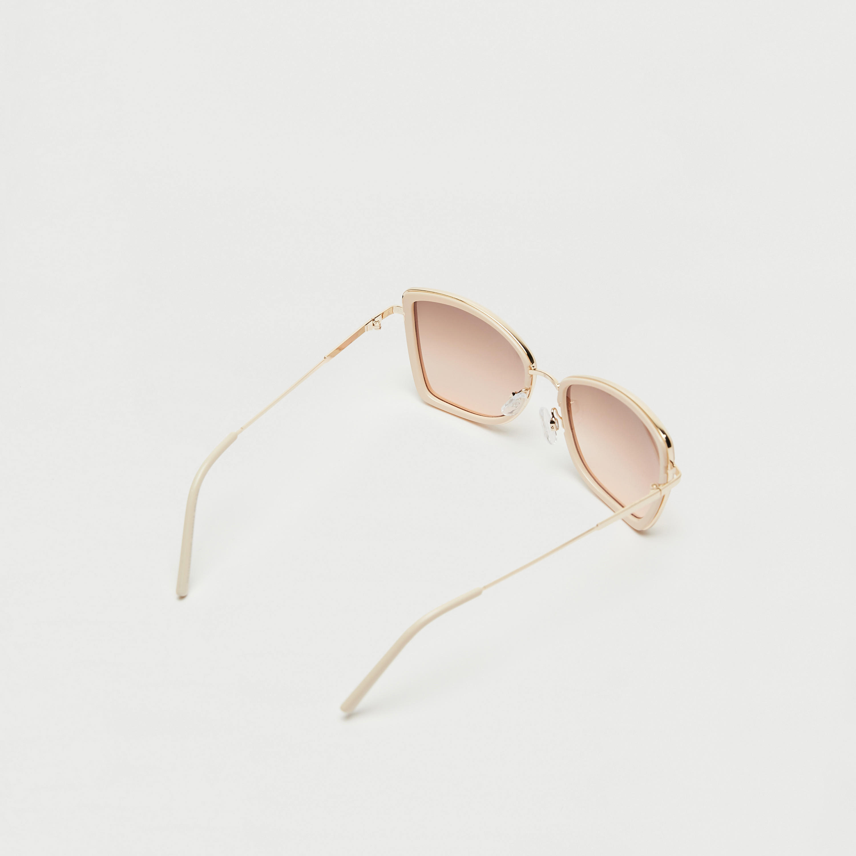 نظارة شمسية بإطار قطة وعدسات ملونة وإطار كامل ووسادات أنف-women-sunglasses-image-3