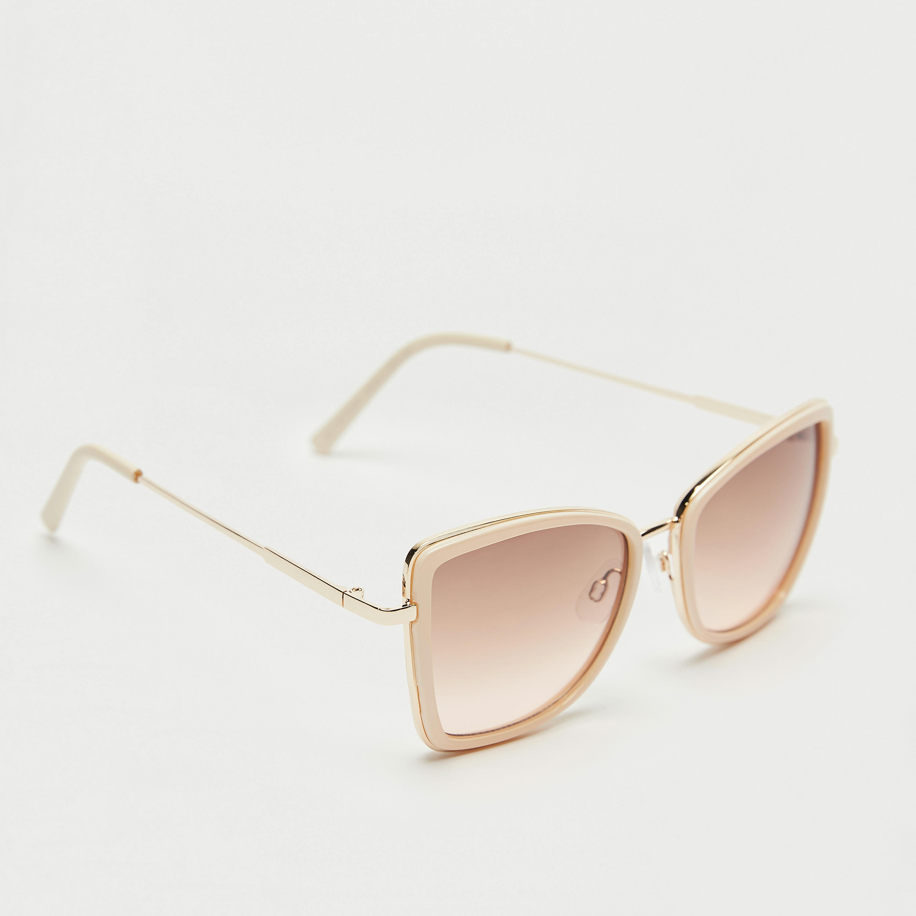 نظارة شمسية بإطار قطة وعدسات ملونة وإطار كامل ووسادات أنف-women-sunglasses-image-4