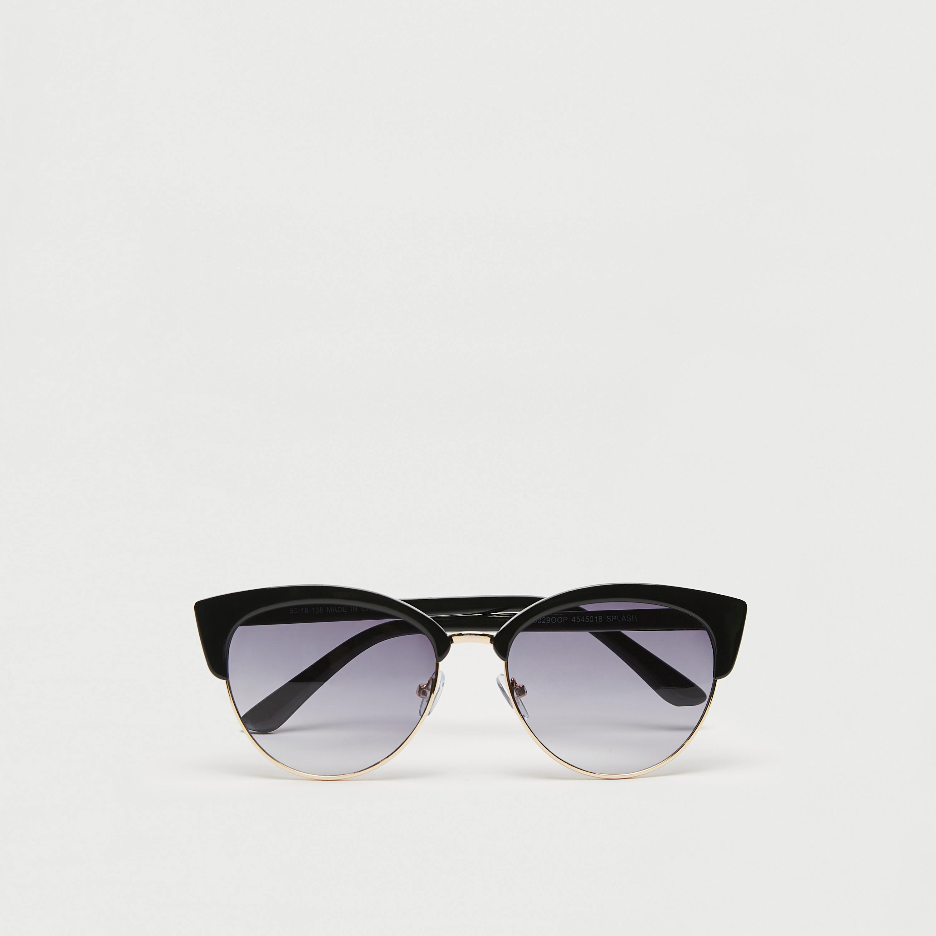 Tinted Lens Half Rim Sunglasses with Nose Pads-women-sunglasses-image-1