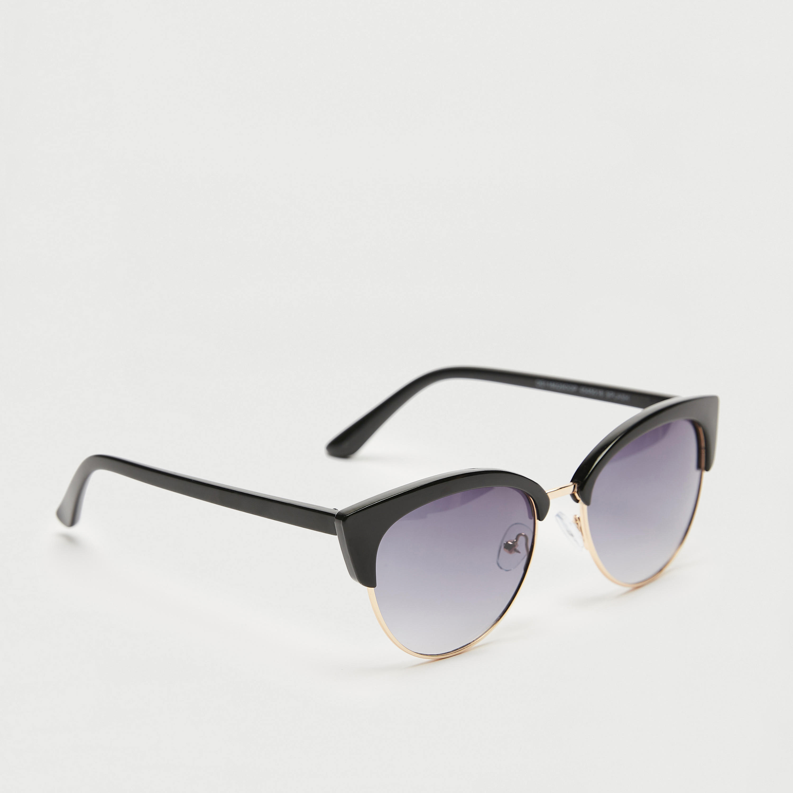Tinted Lens Half Rim Sunglasses with Nose Pads-women-sunglasses-image-4