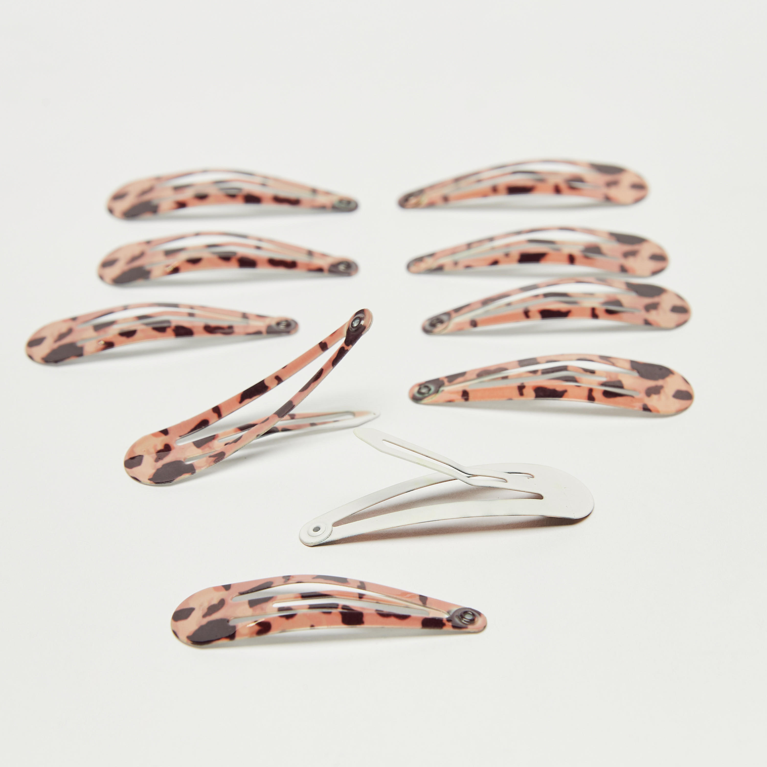 مشبك شعر بطبعات حيوانات- طقم من 10 قطع-women-hairaccessories-image-3