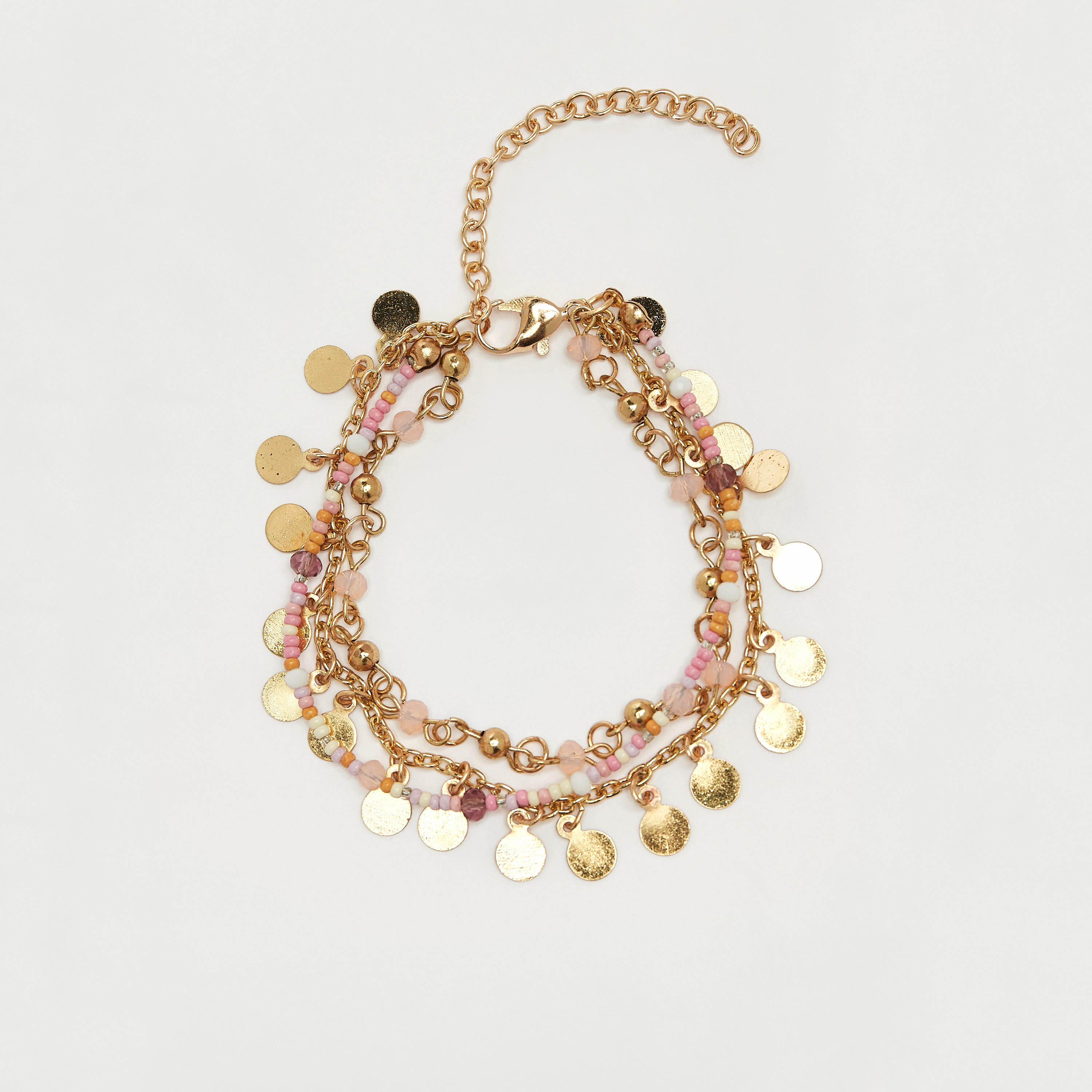 سوار مزيّن بمشبك إغلاق وتزيينات من الخرز-women-watchesandjewellery-jewellery-banglesandbracelets-image-1