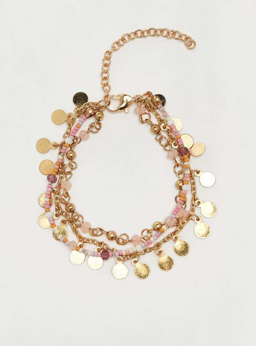 سوار مزيّن بمشبك إغلاق وتزيينات من الخرز-women-watchesandjewellery-jewellery-banglesandbracelets-image-1