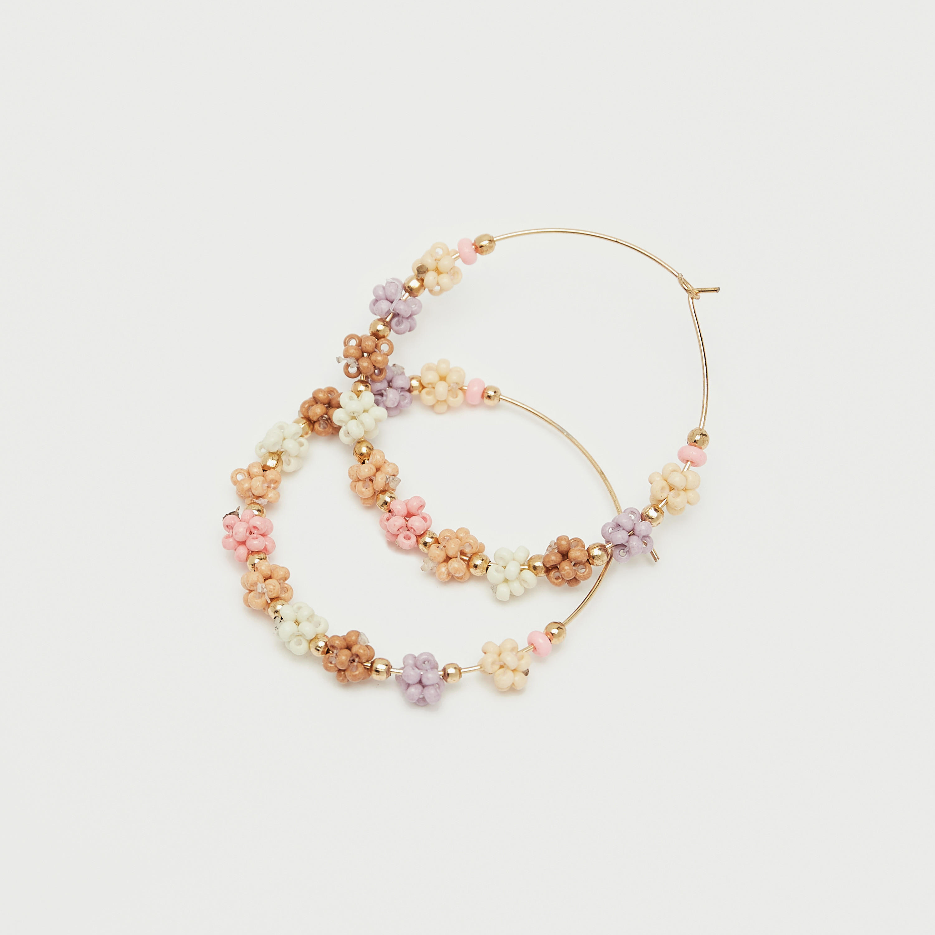 Bead Embellished Hoop Earrings-women-watchesandjewellery-jewellery-earrings-image-1