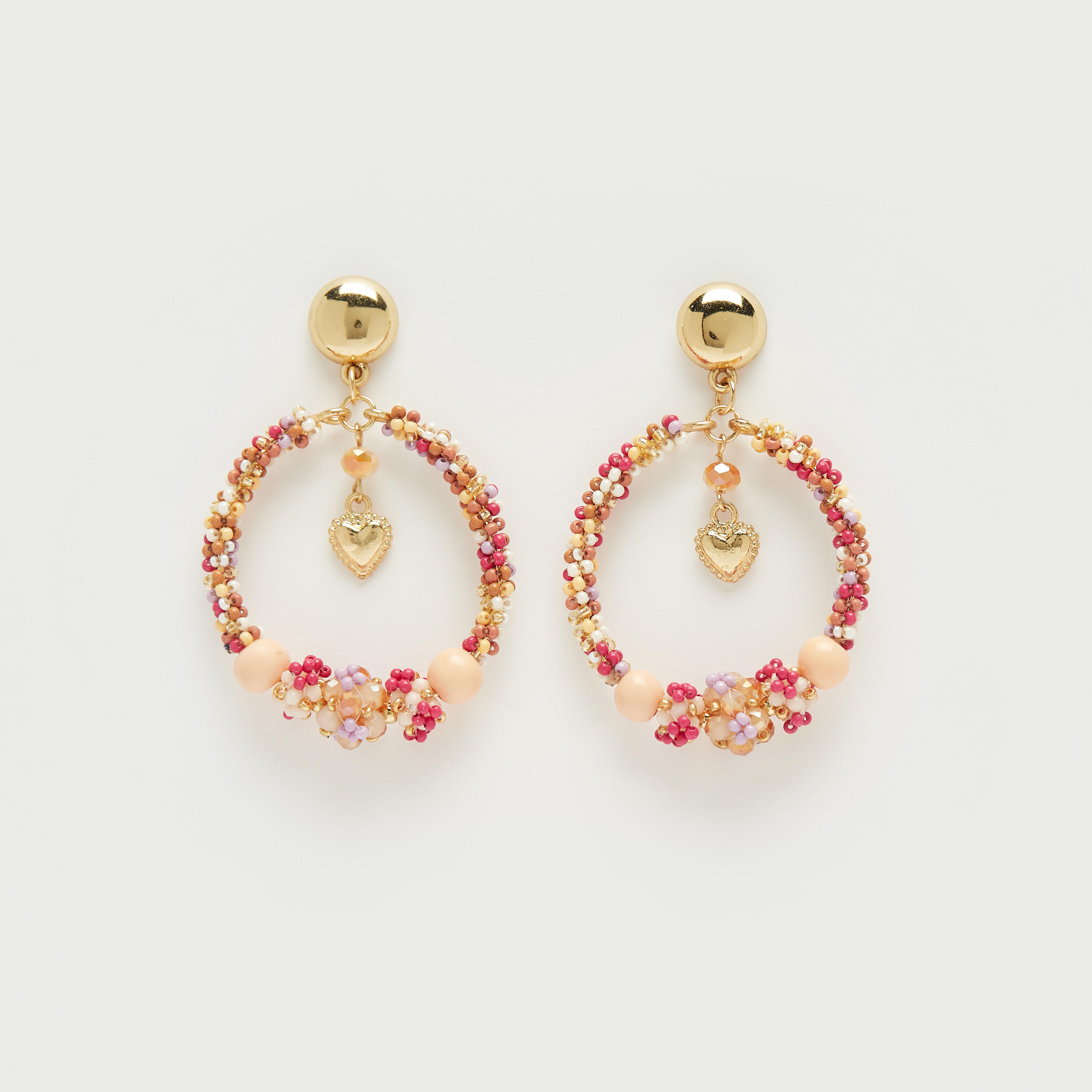 أقراط متدلية بتزيينات خرز ومشبك إغلاق-women-watchesandjewellery-jewellery-earrings-image-1