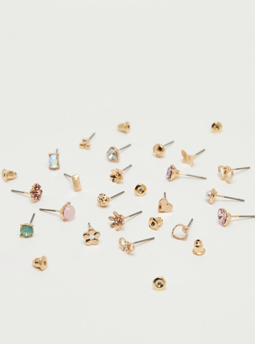 Set of 20 - Assorted Stud Earrings with Pushback Closure-women-watchesandjewellery-jewellery-earrings-image-3