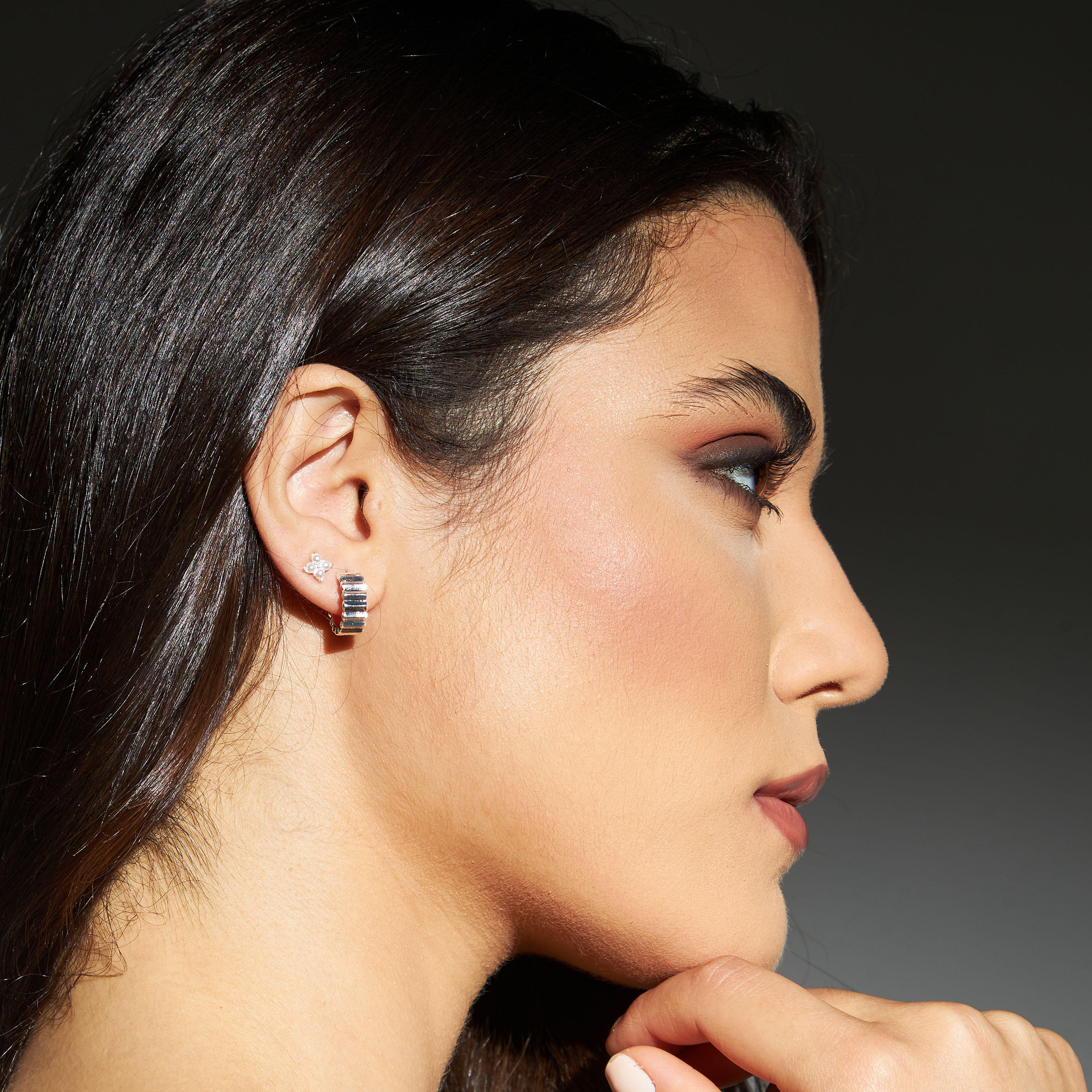 أقراط متنوعة بمكبس إغلاق خلفي - طقم 6 قطع-women-watchesandjewellery-jewellery-earrings-image-2