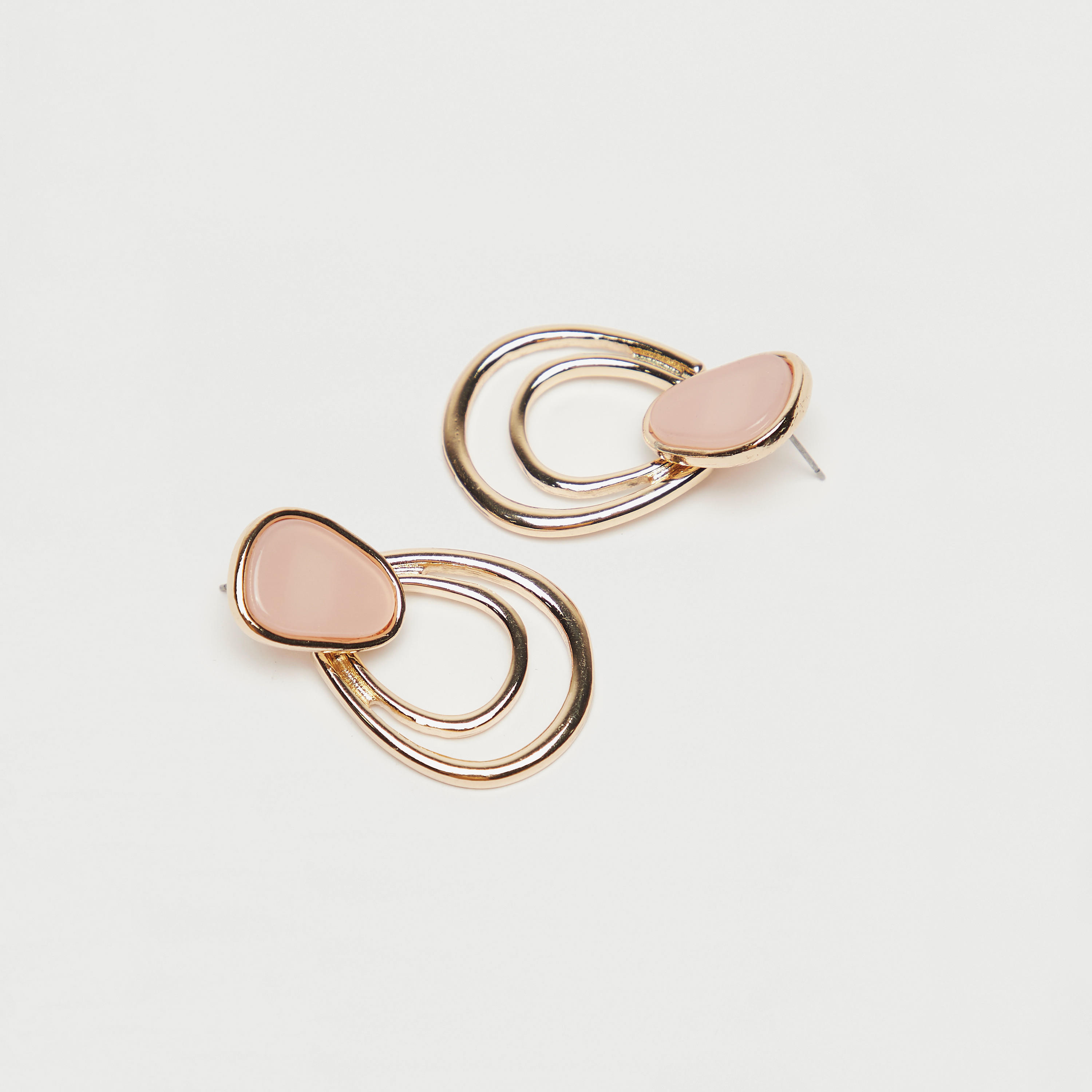 حلق معدني بمكبس إغلاق خلفي-women-watchesandjewellery-jewellery-earrings-image-3