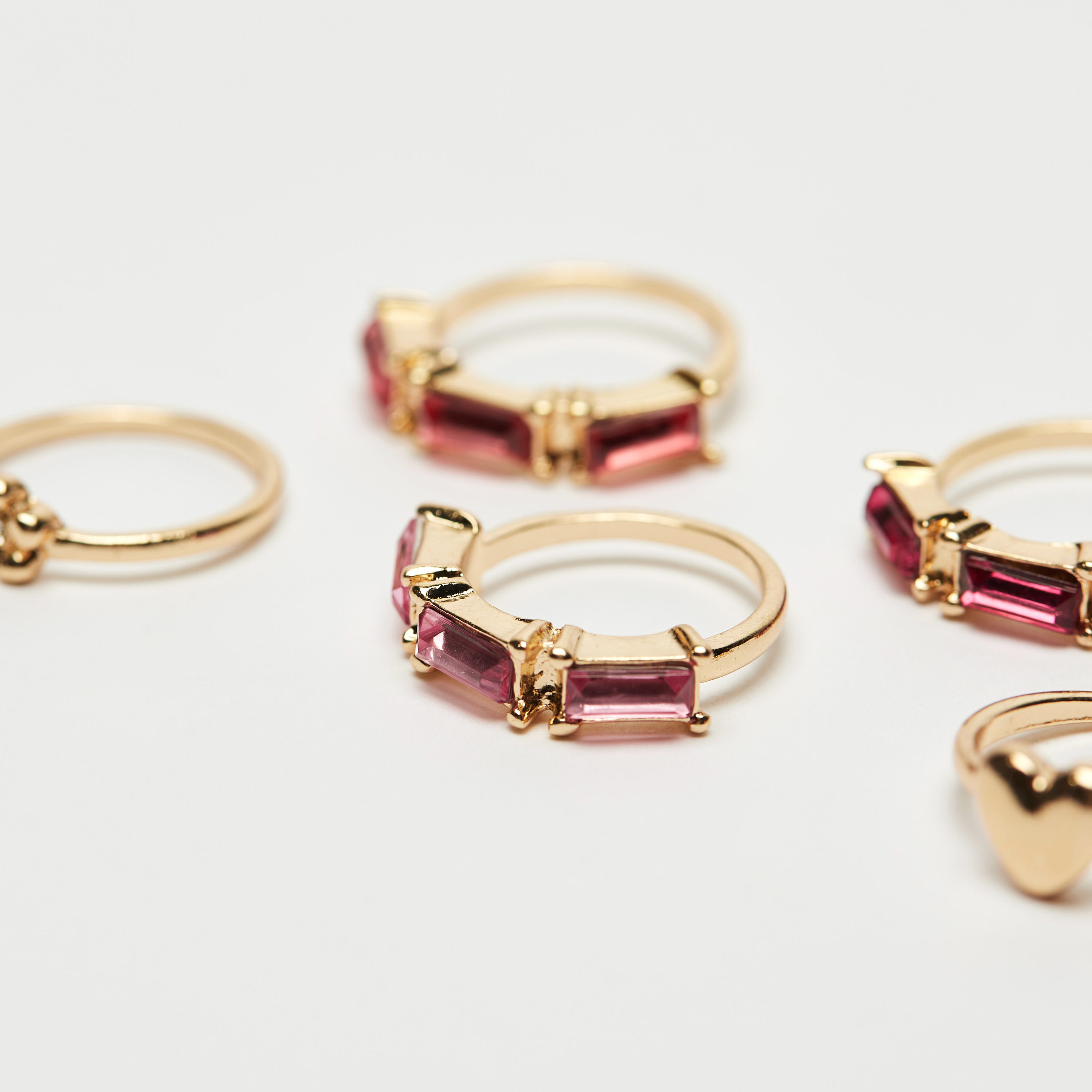 طقم خواتم مزيّنة - 5 قطع-women-watchesandjewellery-jewellery-rings-image-3