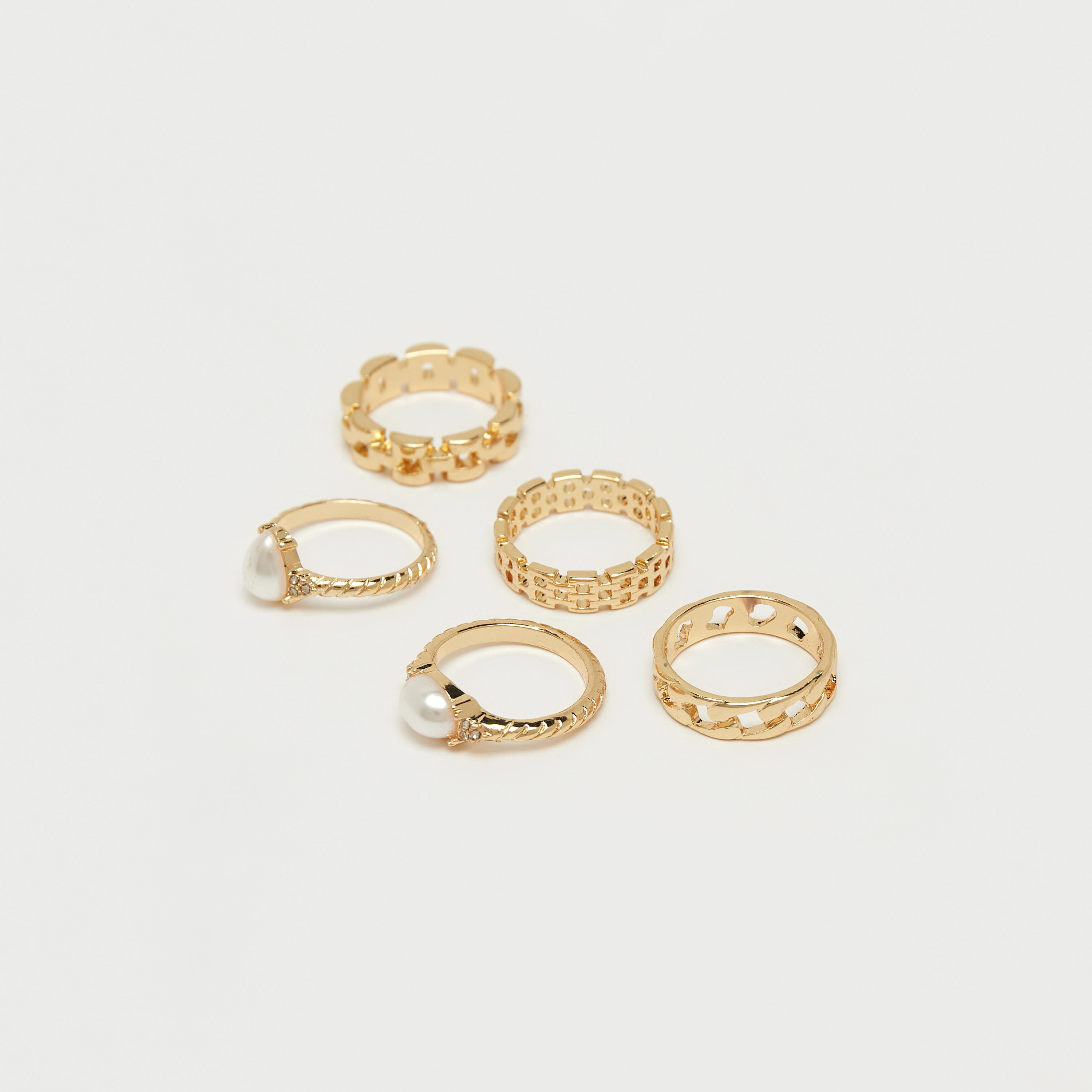 خواتم متنوعة - طقم من 5 قطع-women-watchesandjewellery-jewellery-rings-image-1